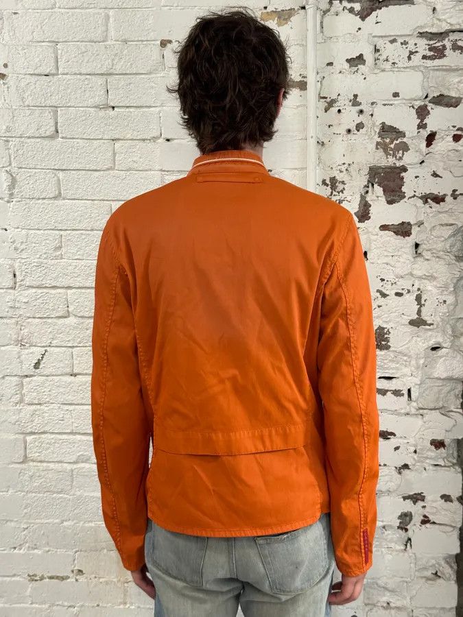 Prada SS2002 Prada Orange Nylon Biker Jacket Size US M / EU 48-50 / 2 - 3 Thumbnail