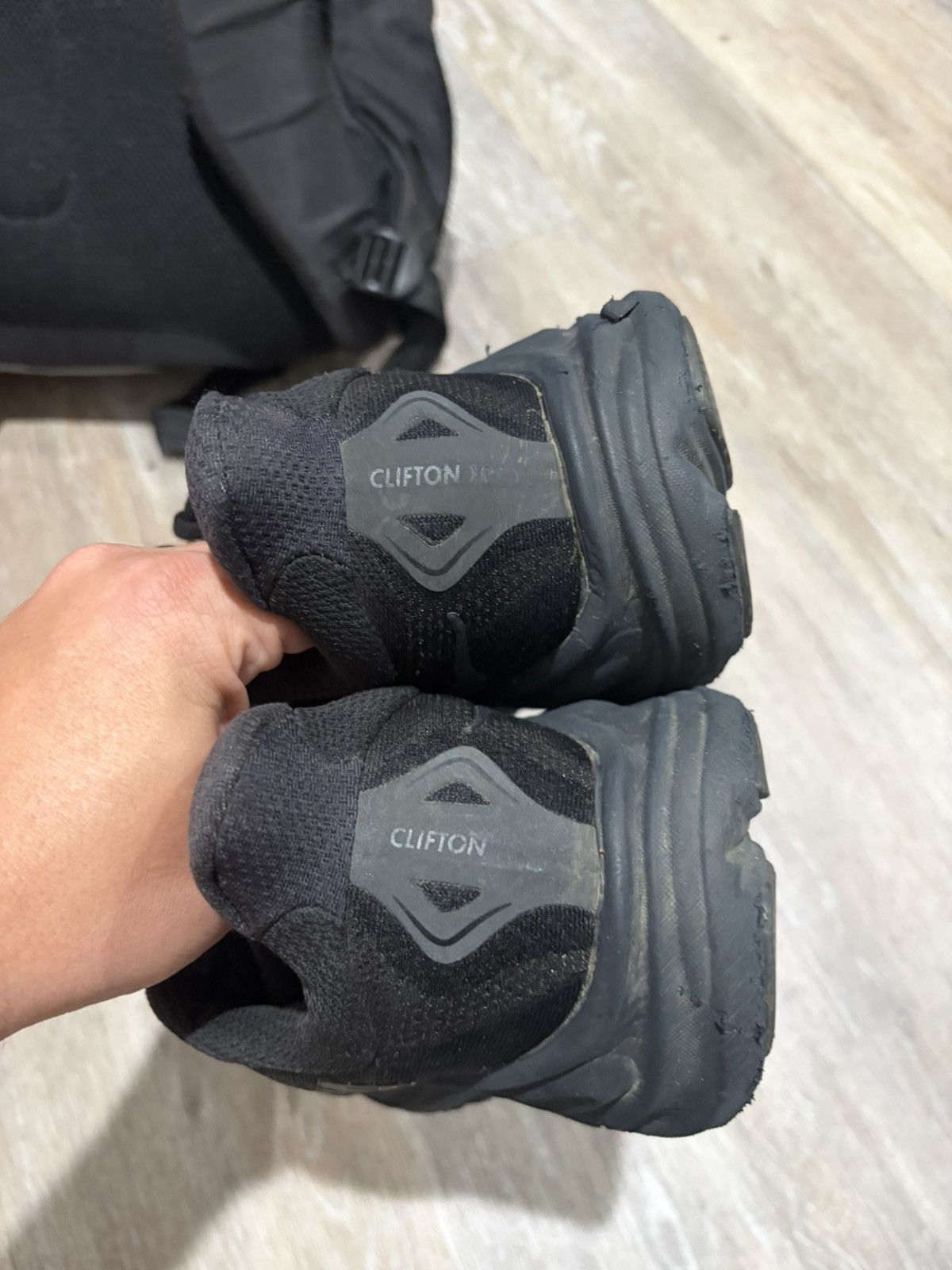 Hoka Hoka Clifton 10 Triple Black Running Shoes Size US 12 / EU 45 - 5 Thumbnail