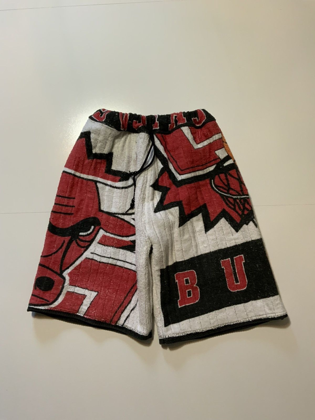 Vintage Chicago Bulls NBA Basketball Reworked Towel Shorts