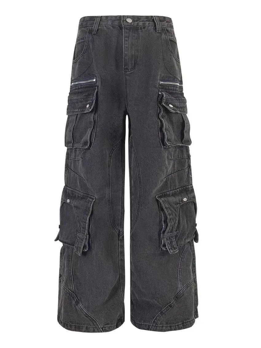 Designer × Japanese Brand Deconstructed Heavy Duty Workwear Denim Trousers Black Size US 30 / EU 46 - 4 Thumbnail