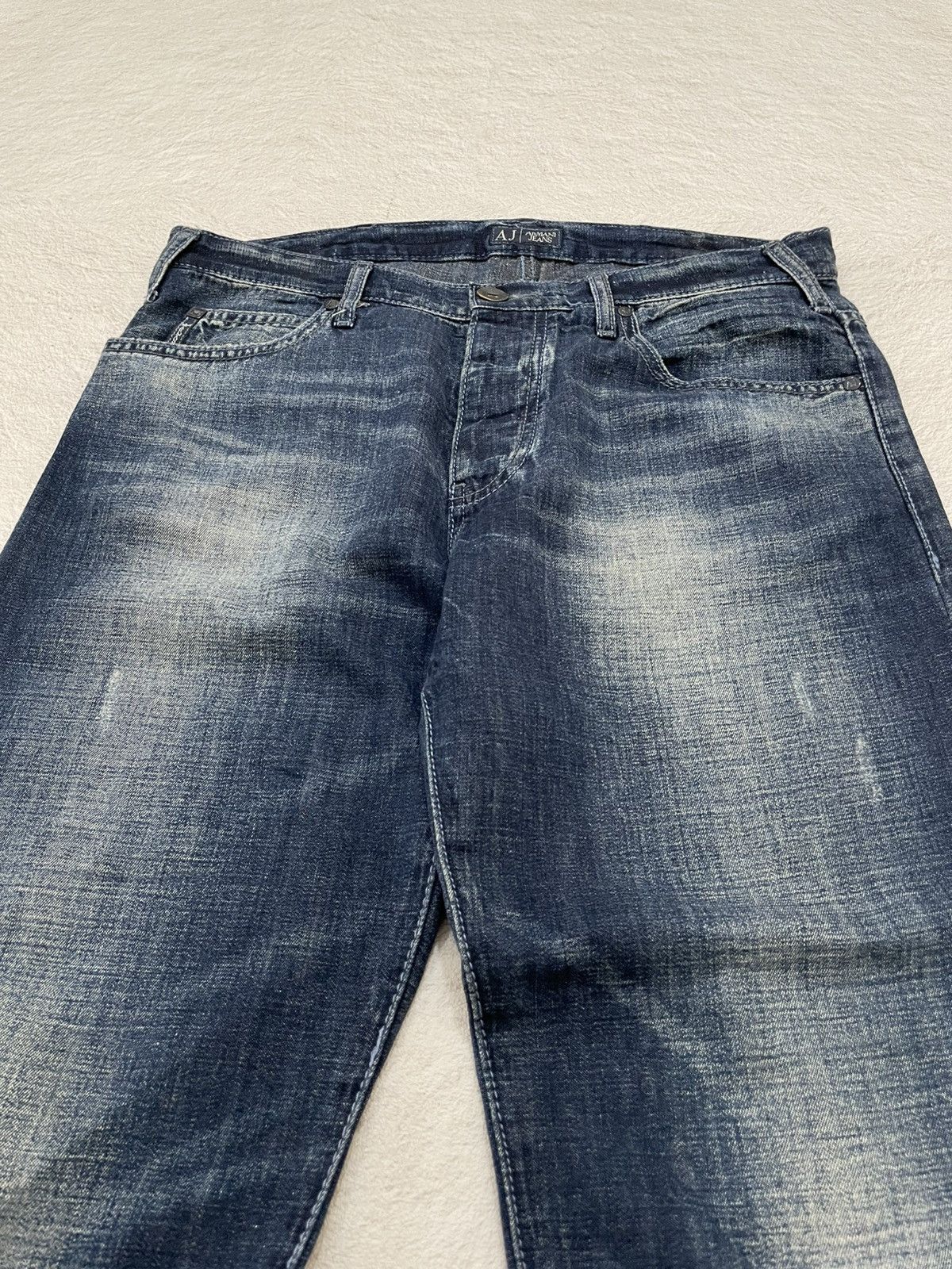 Emporio Armani 2000s Armani Denim Mudwash Button Fly Y2K Size US 33 - 4 Thumbnail