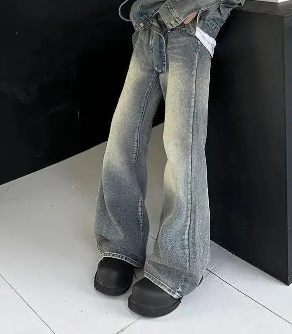 VIBE Y2k 90s Flare Baggy Jeans Unisex Size US 28 / EU 44 - 2 Thumbnail