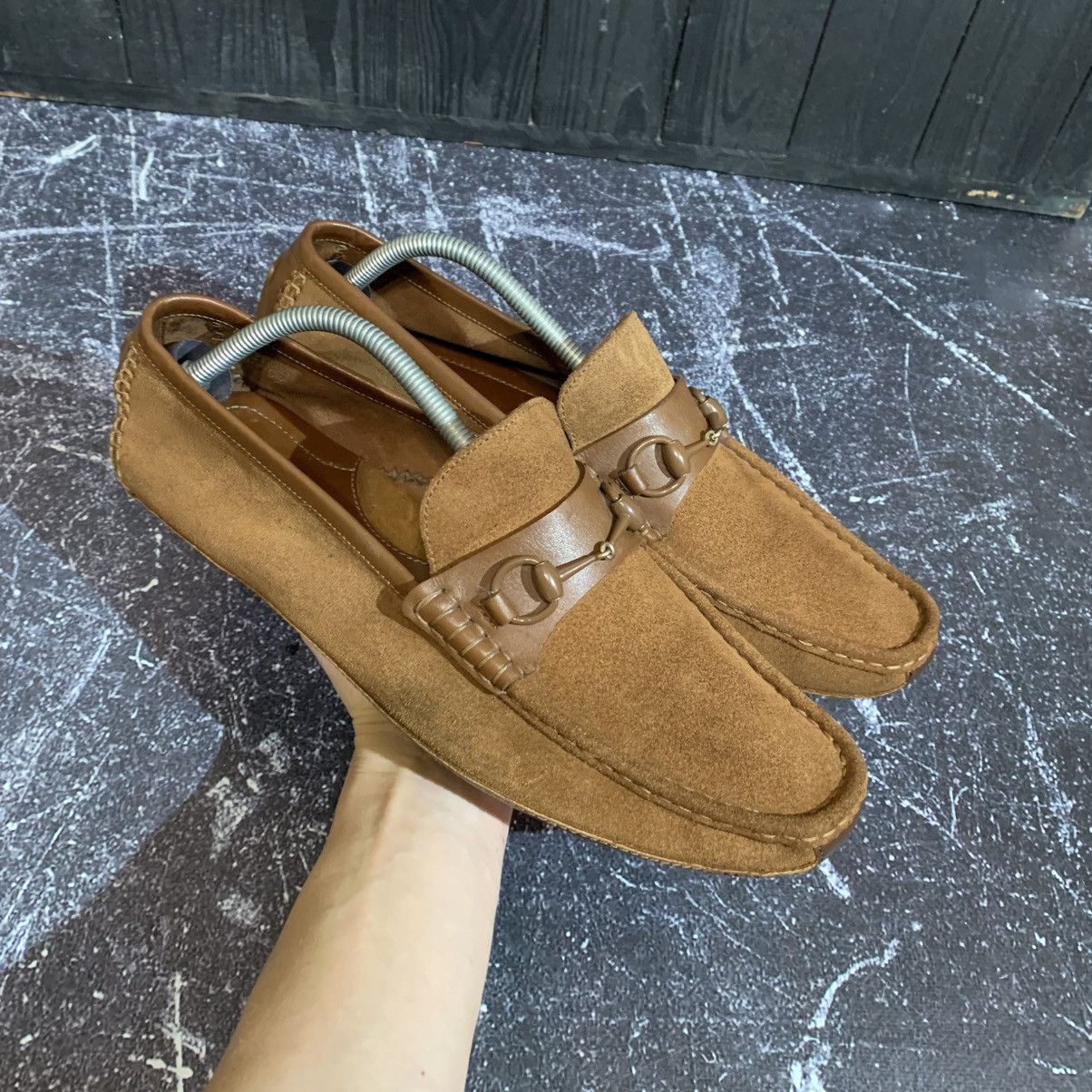 Gucci × Vintage Vintage Gucci Moccasin Suede Loafers Size 43.5 Size US 8.5 / EU 41-42 - 1 Thumbnail
