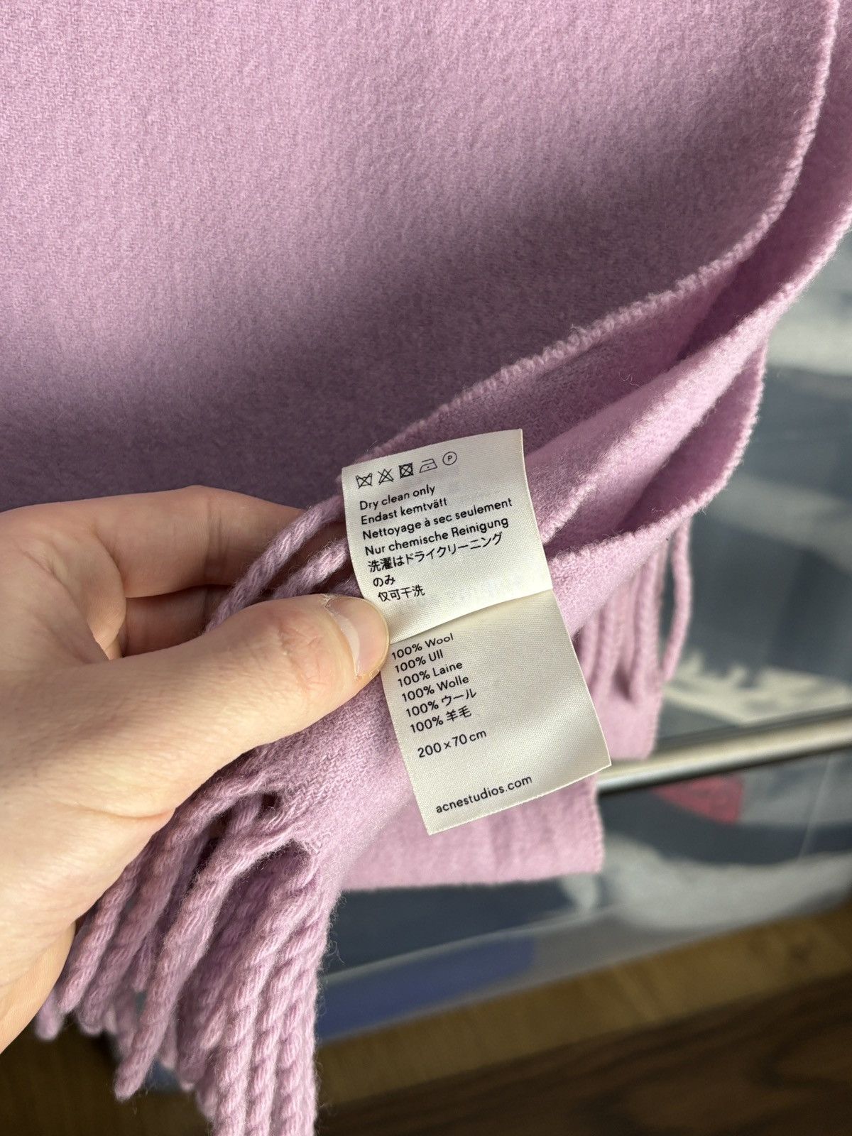 Acne Studios Acne Studios Lilac Wool Scarf Size ONE SIZE - 5 Thumbnail