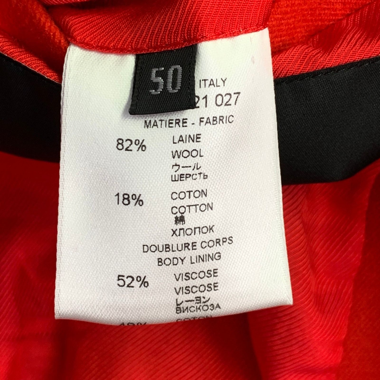 Givenchy GIVENCHY FW12 Size S Red Twill Wool Cotton Notch Lapel Suit Size 38R - 9 Thumbnail