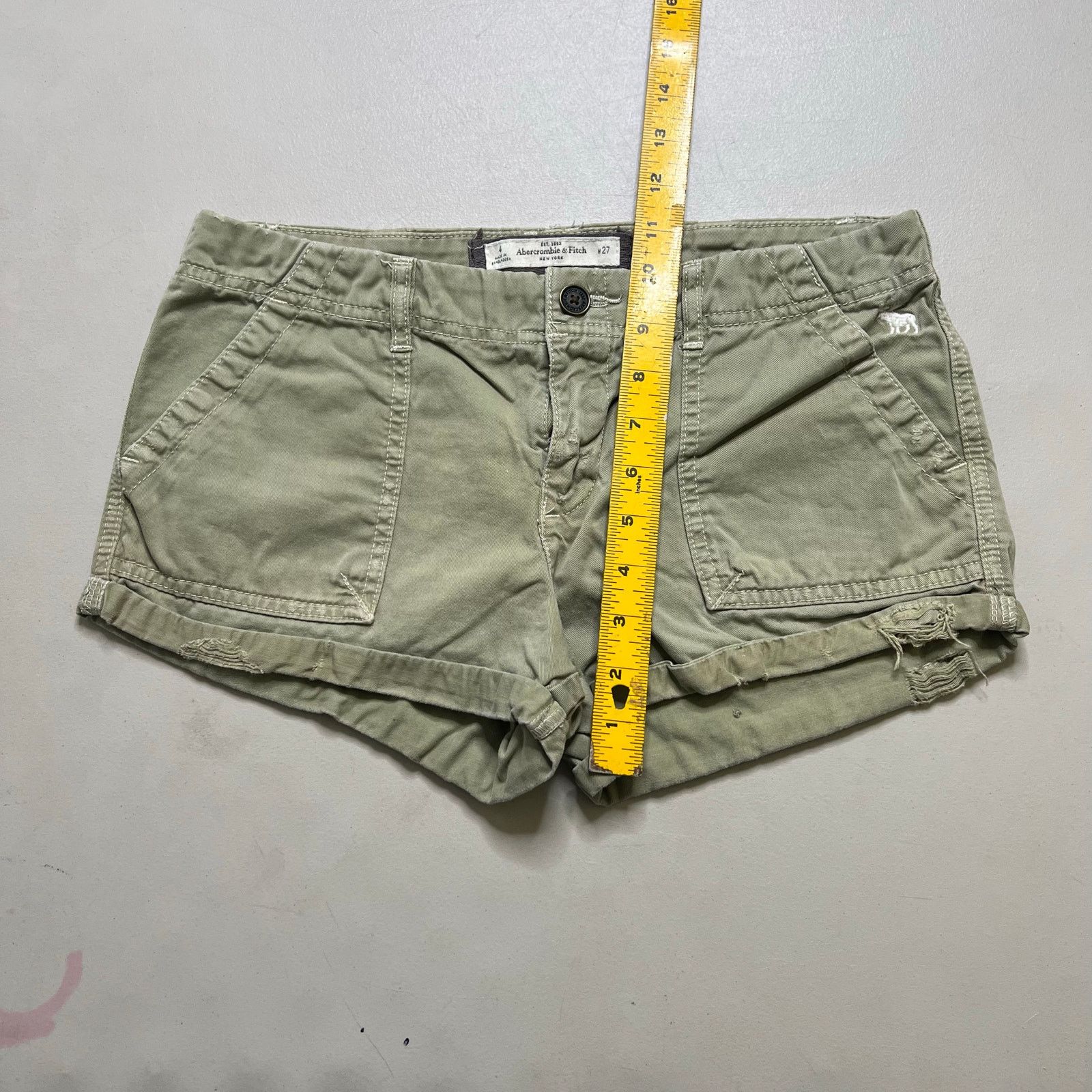 Abercrombie & Fitch Abercrombie & Fitch Olive Green Casual Utility Shorts 27 Size 27" / US 4 / IT 40 - 5 Thumbnail