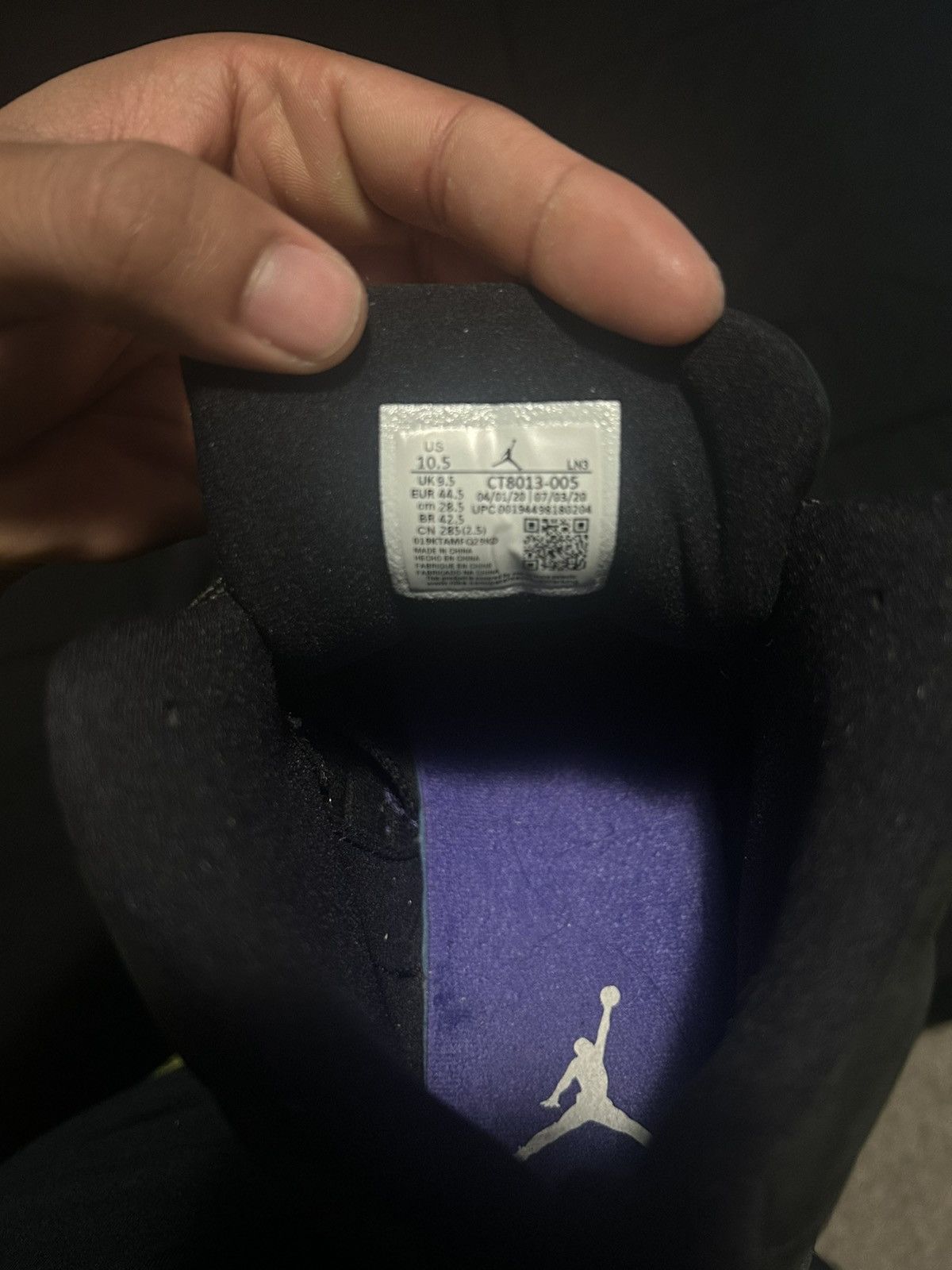 Jordan Brand Jordan 12 Retro “Black Dark Concord” Size US 10.5 / EU 43-44 - 7 Thumbnail