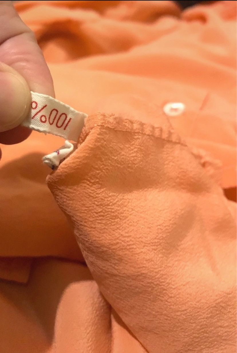 Designer × Japanese Brand × Vintage Y2K Retro JADE LANTERN 100% Pure Silk Chinese Peach Shirt M Size M / US 6-8 / IT 42-44 - 9 Thumbnail
