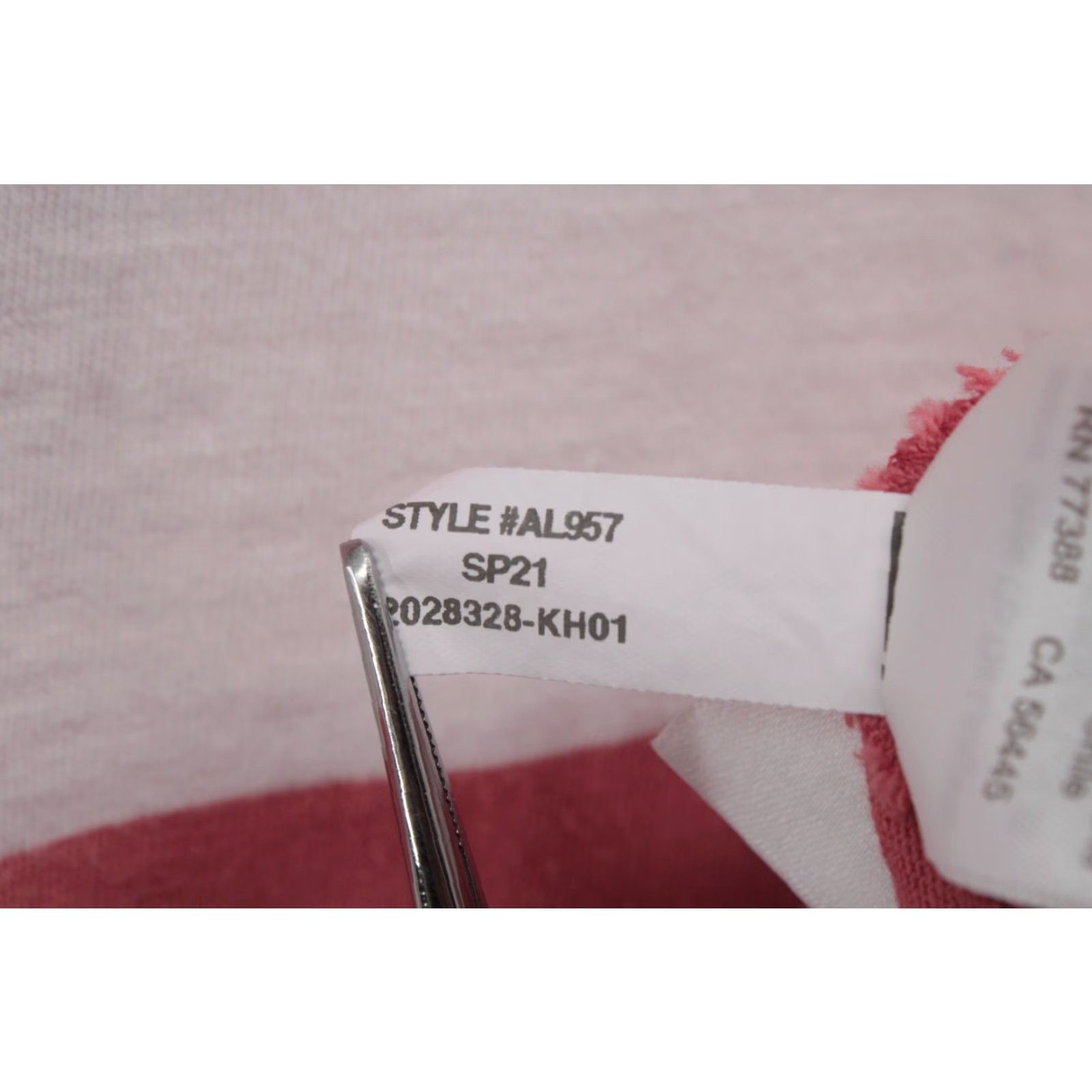 J.Crew J Crew Hoodie Women's Large Red and White Striped Pullover Knit Top Beachie Size L / US 10 / IT 46 - 5 Thumbnail