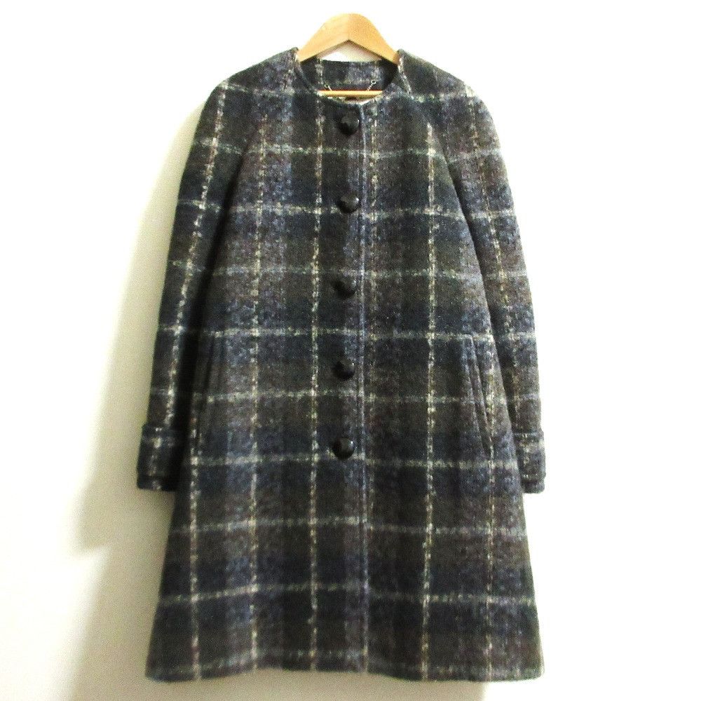 Stella McCartney Stella Mccartney Stella McCartney Check Mohair Coat Textile Outerwear DUTY FREE for USA Size ONE SIZE - 1 Thumbnail