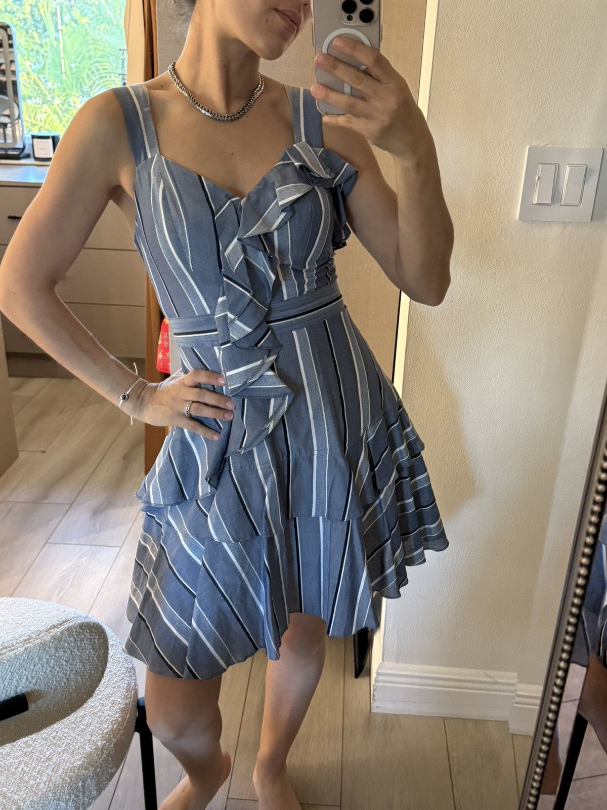 Sandro Sandro striped “denim” dress Size 1/XS-S Size XS / US 0-2 / IT 36-38 - 1 Thumbnail