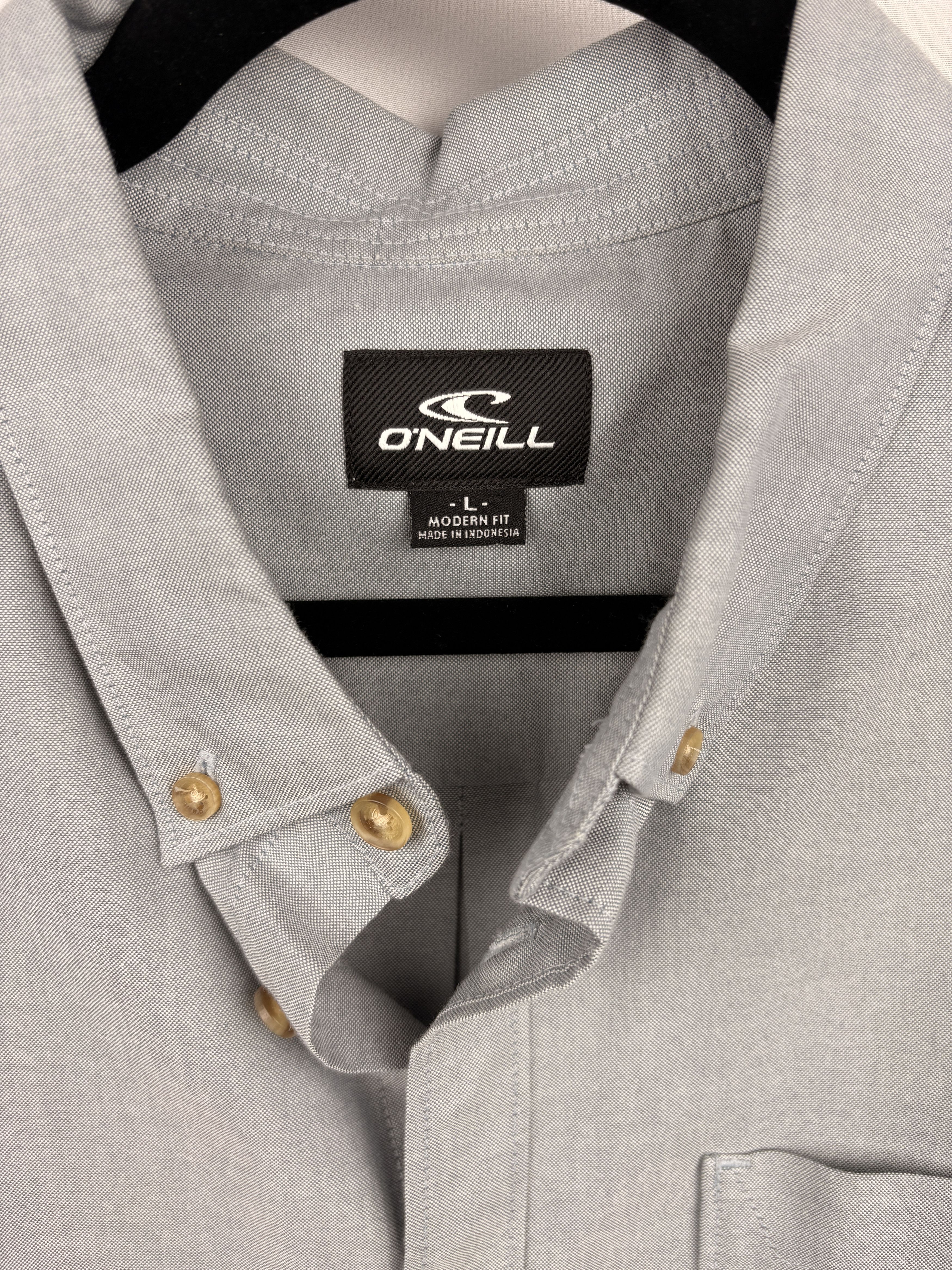 O'Neill Men’s O’Neill Short Sleeve Button Up Shirt Light Grey Size US L / EU 52-54 / 3 - 3 Thumbnail
