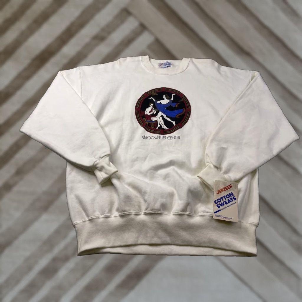Jerzees VINTAGE Rockefeller Center New York Sweatshirt Crewneck Pullover Jerzees XXL White Men Mens Sweatshirt Pullover 2XL Size US XXL / EU 58 / 5 - 1 Thumbnail