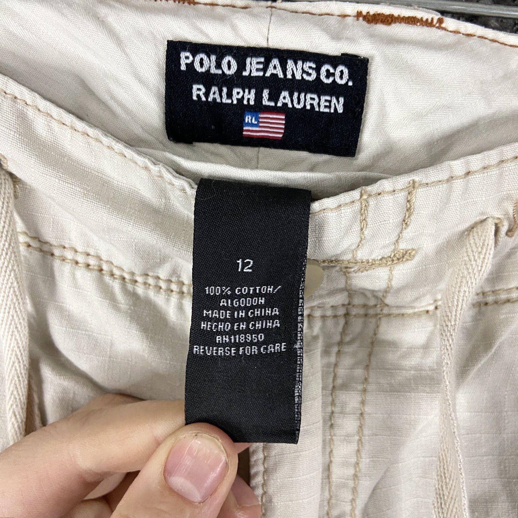 Polo Ralph Lauren VINTAGE Polo Jeans Co Ralph Lauren Capri Beige Women's 12 Pants Capri Beige 12 Womens Size 34" / US 12 / IT 48 - 5 Thumbnail