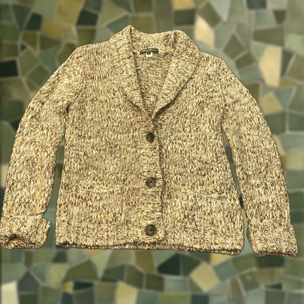 Eddie Bauer VINTAGE Eddie Bauer Cardigan Sweater Women's Medium Brown Marled Wool Blend Knit Pockets 90s Womens Size M / US 6-8 / IT 42-44 - 1 Thumbnail