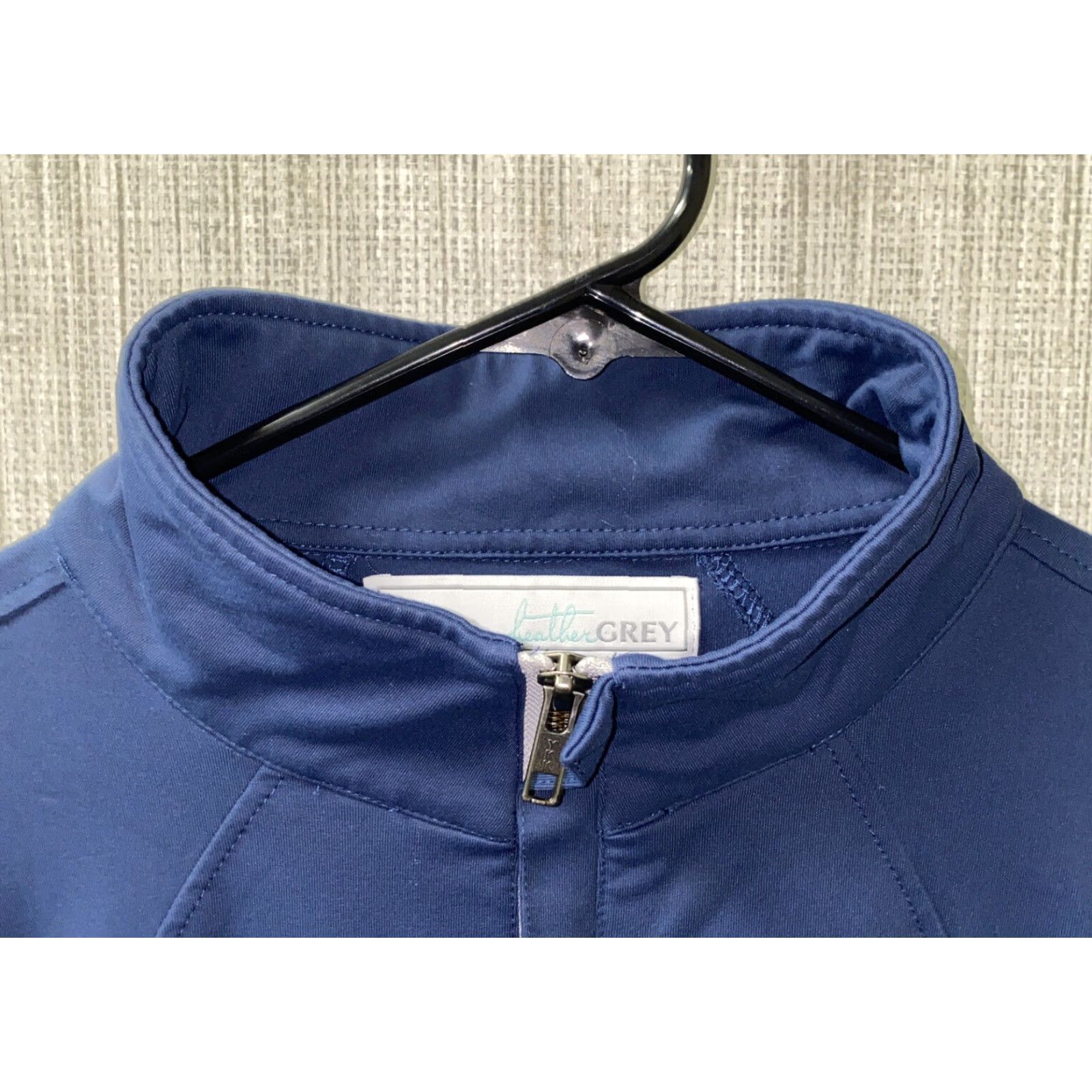 Vintage Heather Grey Women’s Blue 1/2 Zip Pullover Jacket Size M Casual Nylon Elastane Size M / US 6-8 / IT 42-44 - 3 Thumbnail