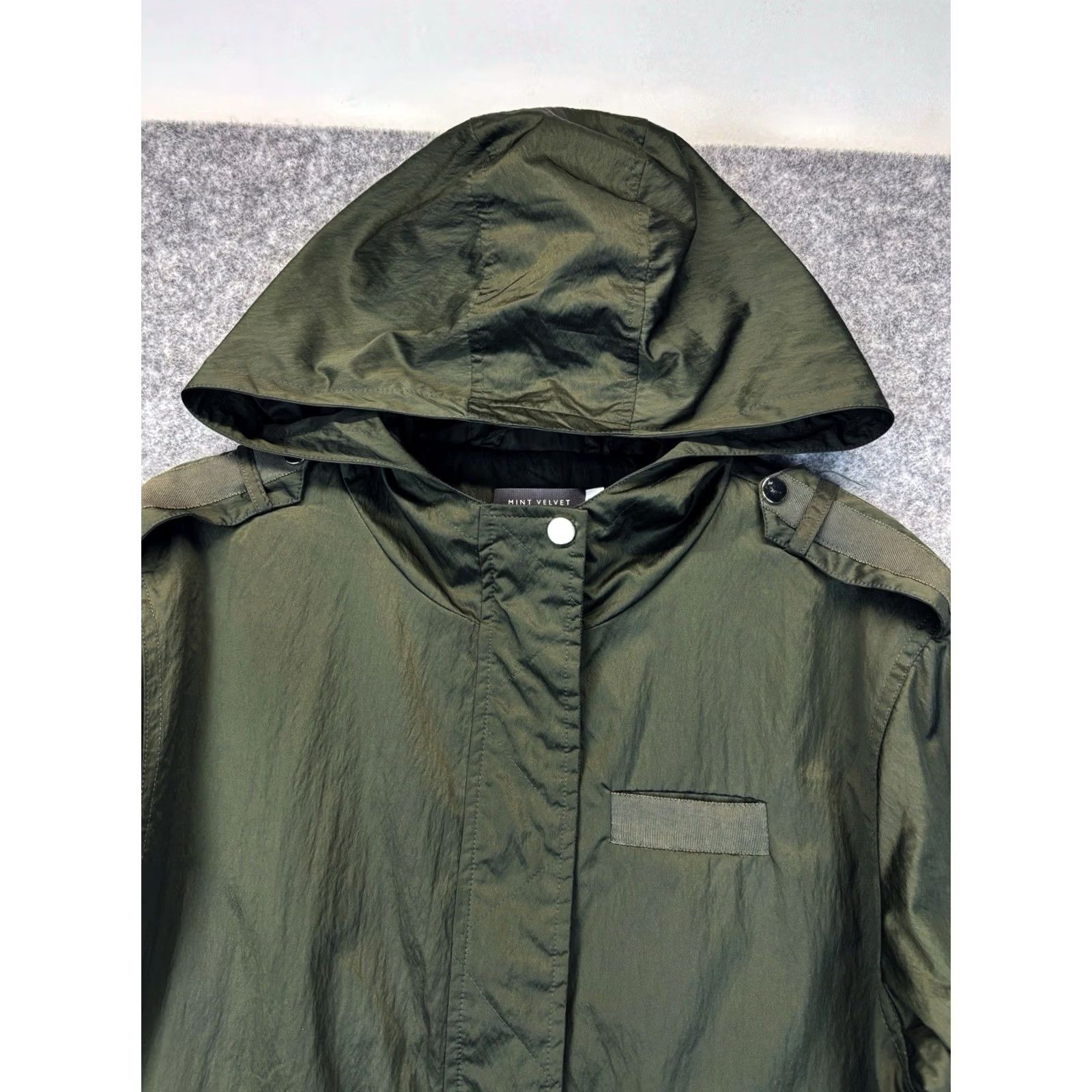 Vintage Mint Velvet Parka Jacket Size UK 8 – Womens Star Design Khaki Hooded – Vintage Style Size M / US 6-8 / IT 42-44 - 3 Thumbnail