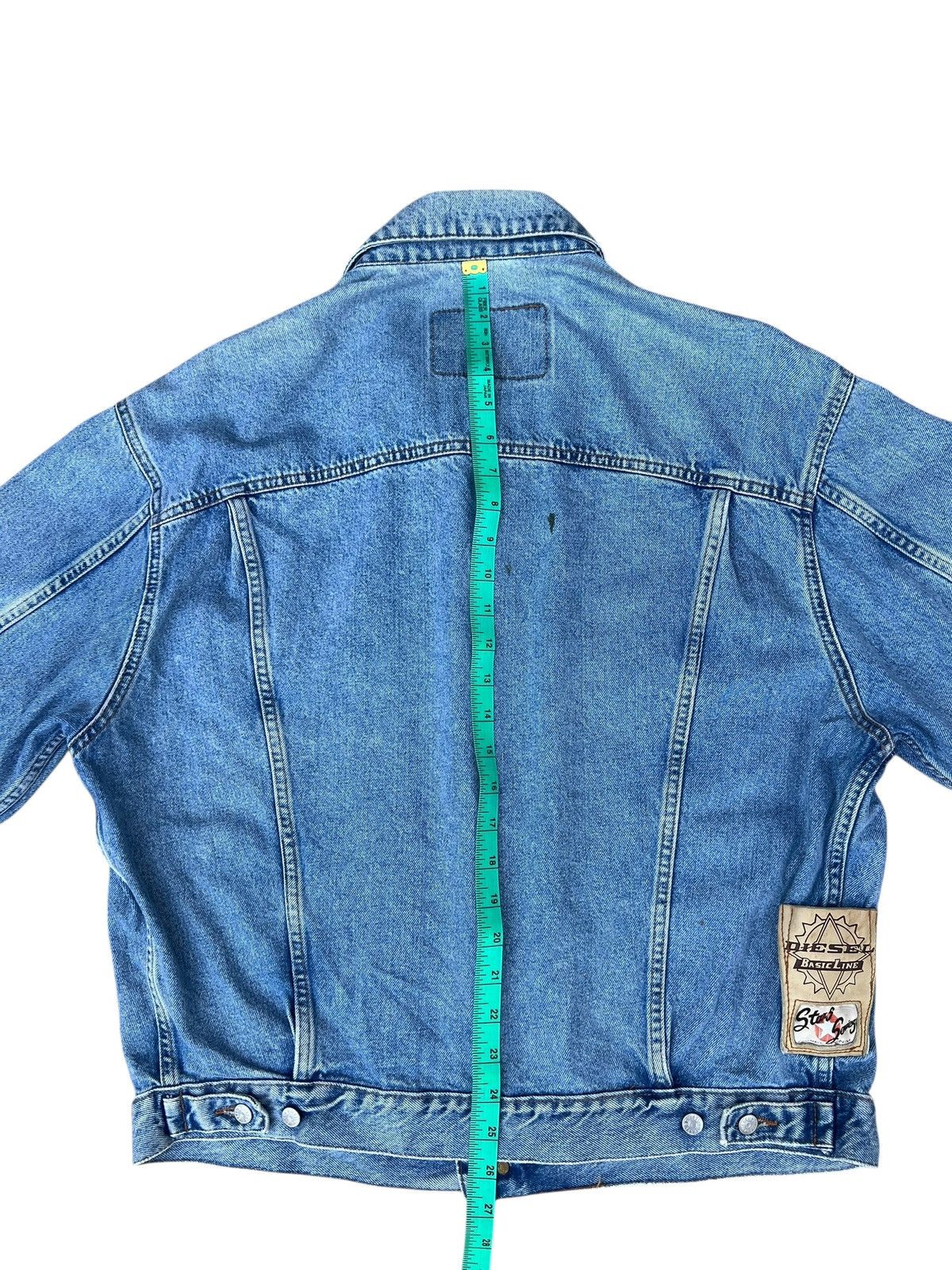 Diesel 90s Diesel Stars Series Distress Mud Denim Trucker Jacket Size US XL / EU 56 / 4 - 17 Thumbnail