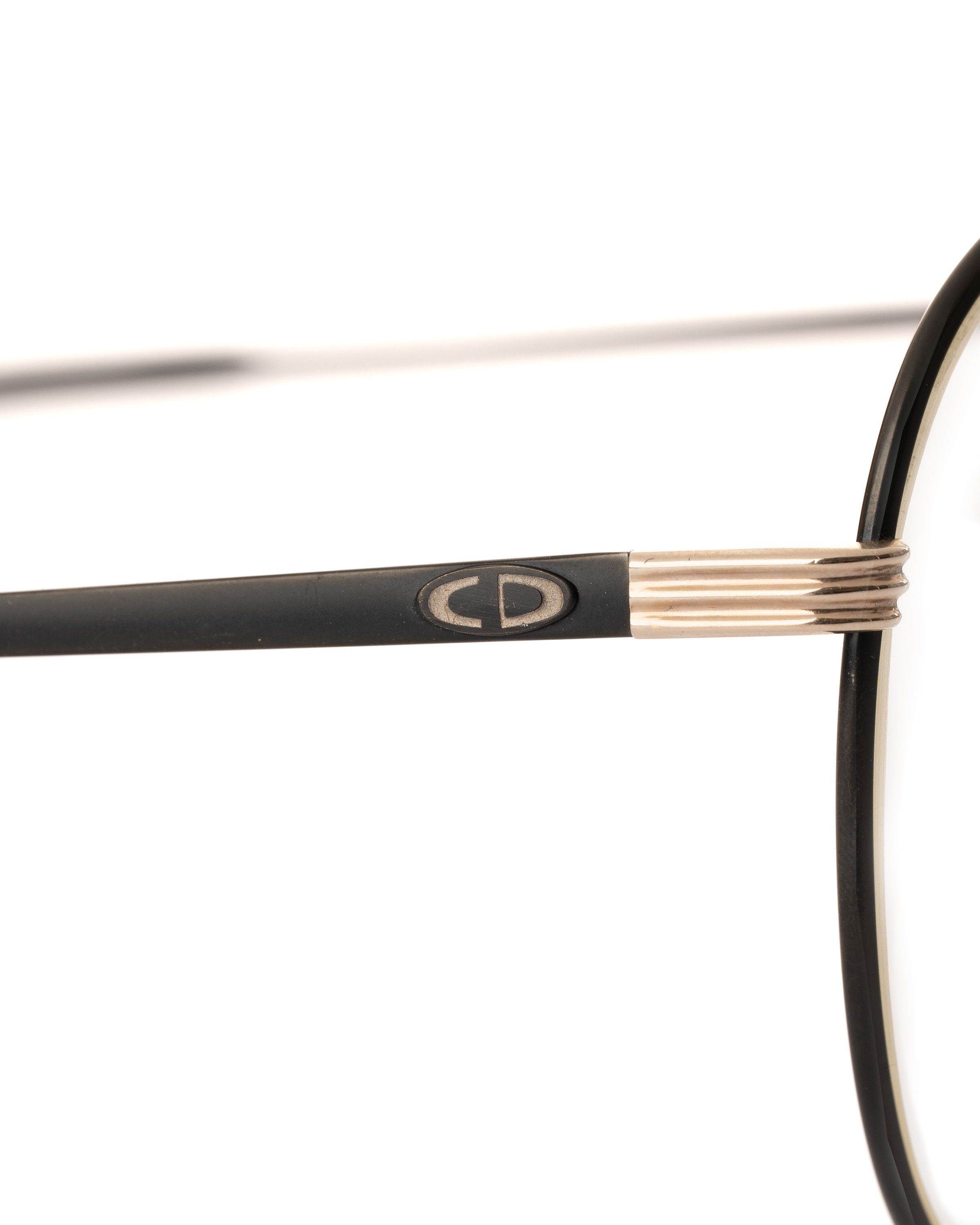 Christian Dior Monsieur Christian Dior Monsieur 80's Black & Gold Pilot Glasses Size ONE SIZE - 3 Thumbnail
