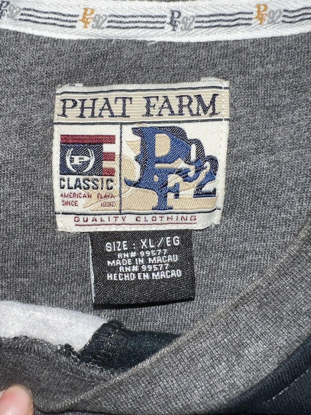 Phat Farm Vintage phatfarm grey sweater Size US XXL / EU 58 / 5 - 4 Thumbnail