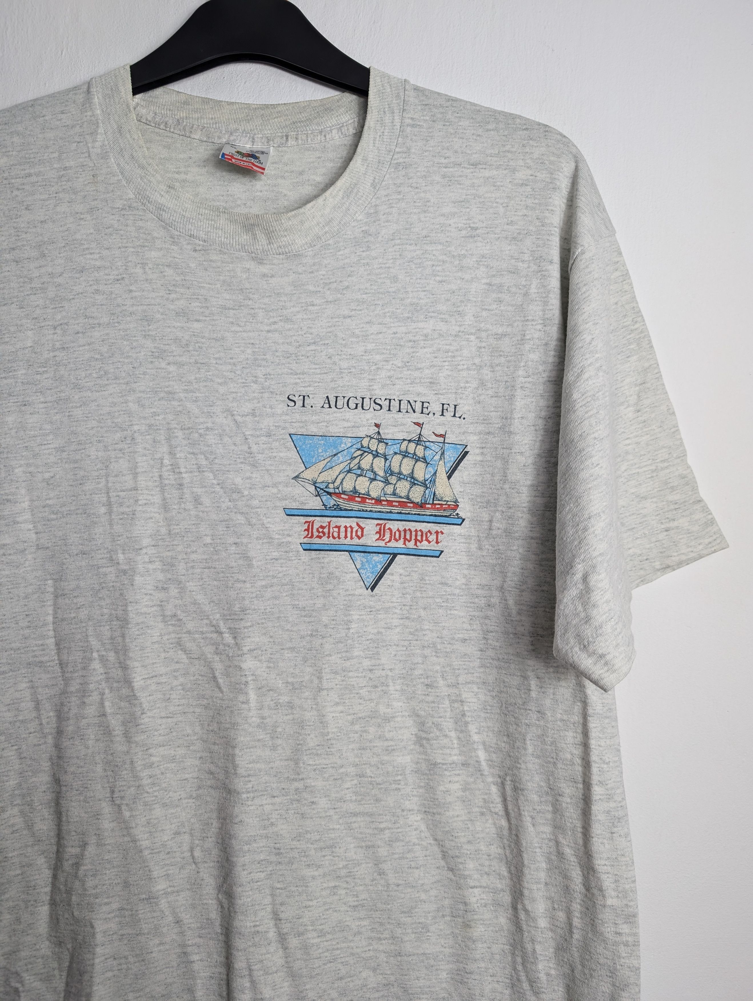 Vintage Vintage 90s Island Florida Map T-Shirt Single Stitch Retro Size US XL / EU 56 / 4 - 4 Thumbnail