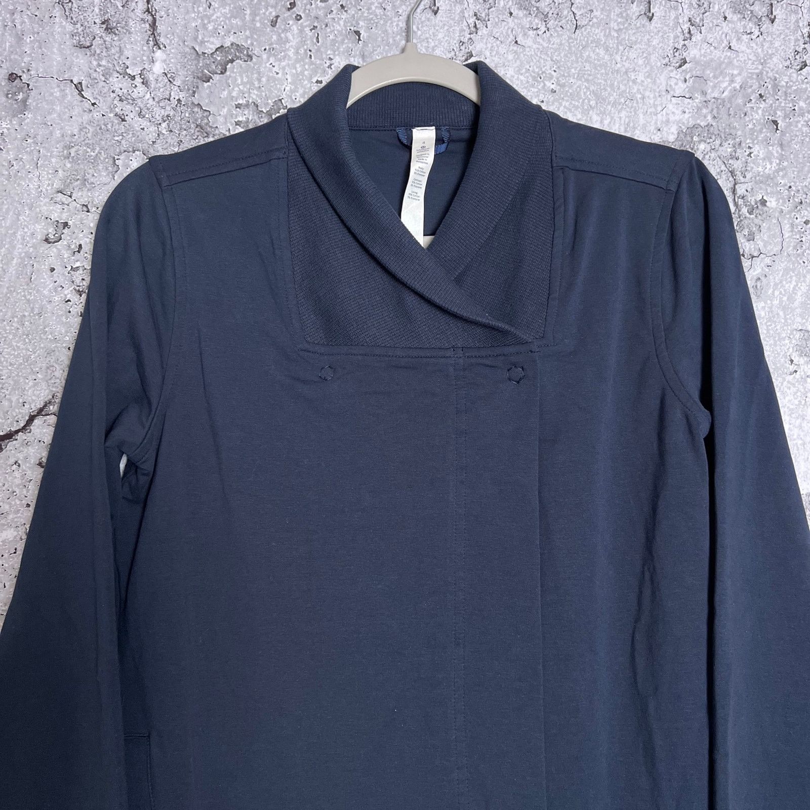 Lululemon Lululemon Belle Wrap Jacket Inkwell Navy French Terry Size 4 Size S / US 4 / IT 40 - 9 Thumbnail