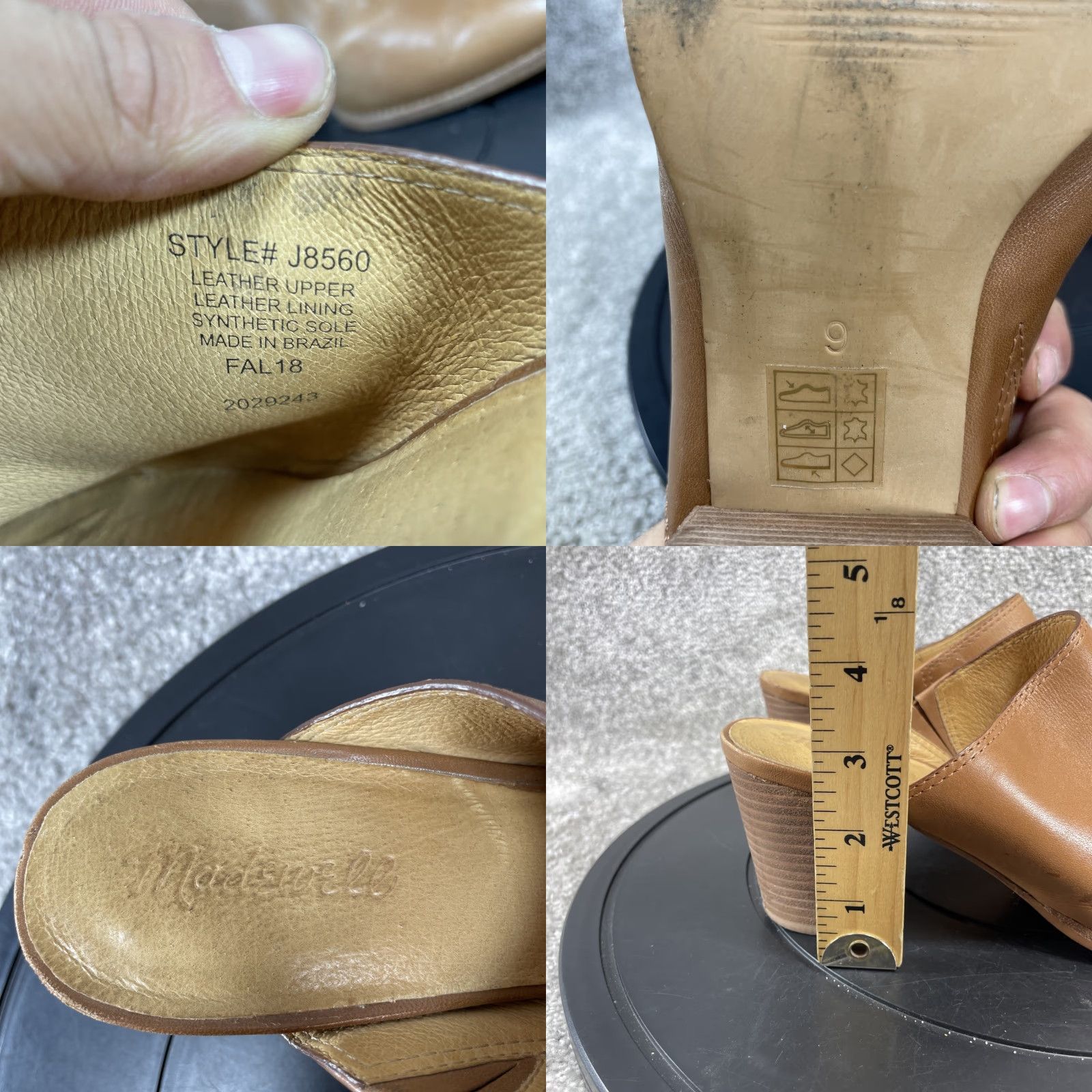 Madewell Madewell The Harper Mule Brown Leather Cuban Slip On Womens Size 9 Heel Mid 2-2.9in Casual Vintage No Size US 9 / IT 39 - 8 Thumbnail