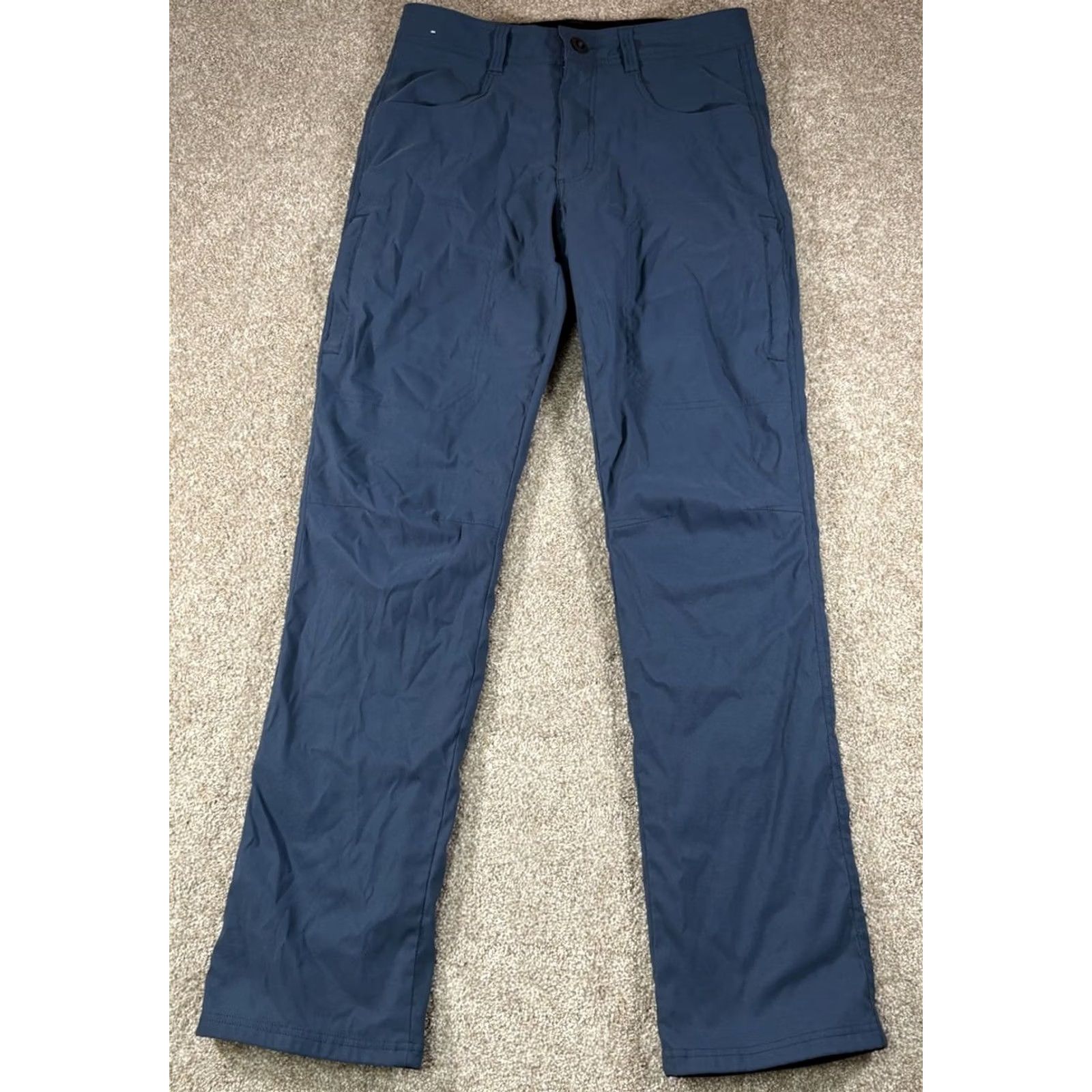 Orvis Orvis Pants Mens 30x32 (Tag 30x34) Navy Blue Fleece Lined Straight Leg Stretch Size US 30 / EU 46 - 3 Thumbnail
