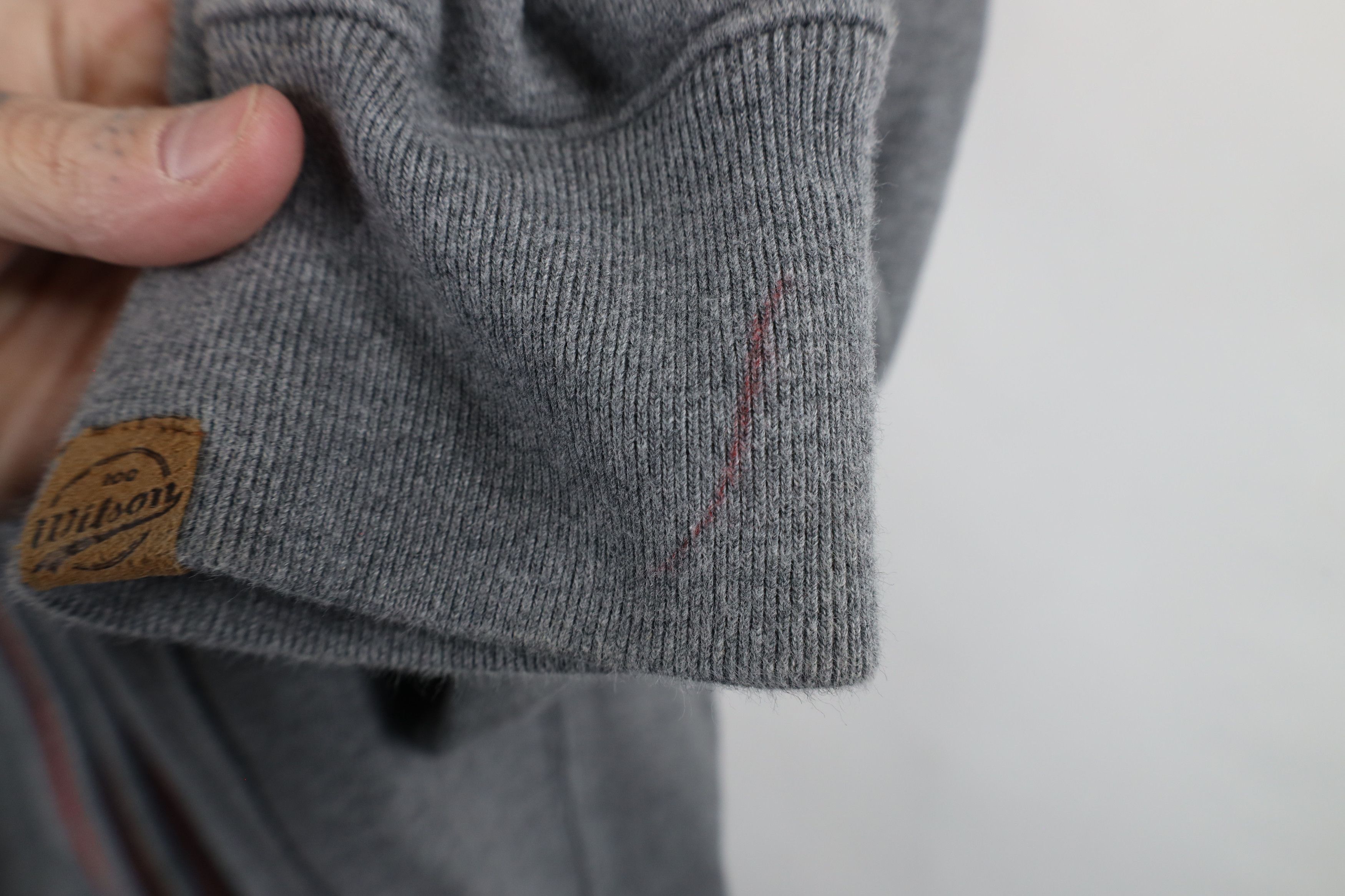 Vintage Vintage Y2K Wilson Chain Stitch Heavyweight Hoodie Gray Size US XL / EU 56 / 4 - 5 Thumbnail