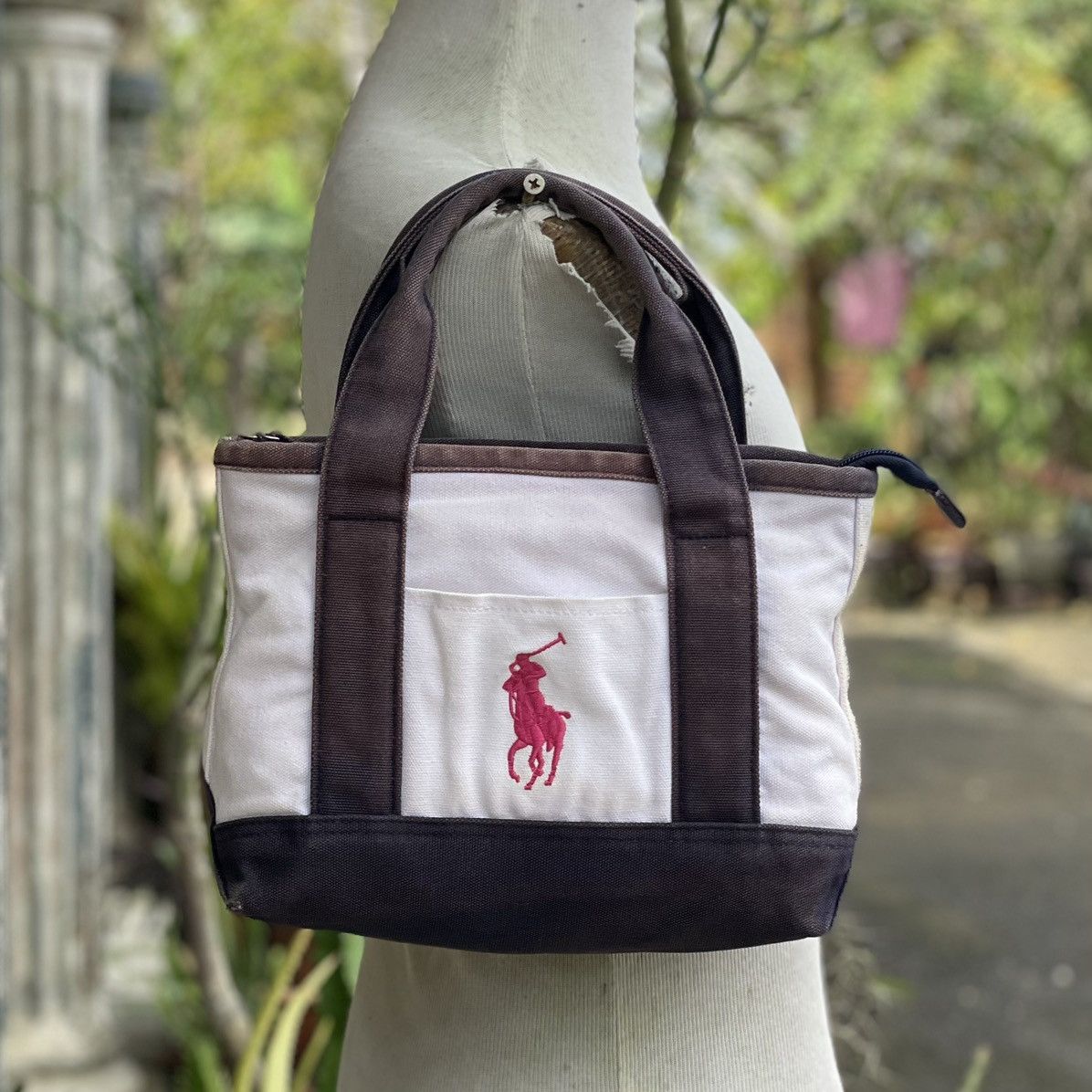 Canvas × Polo Ralph Lauren Polo Ralph Lauren Small Tote Bag Size ONE SIZE - 2 Thumbnail
