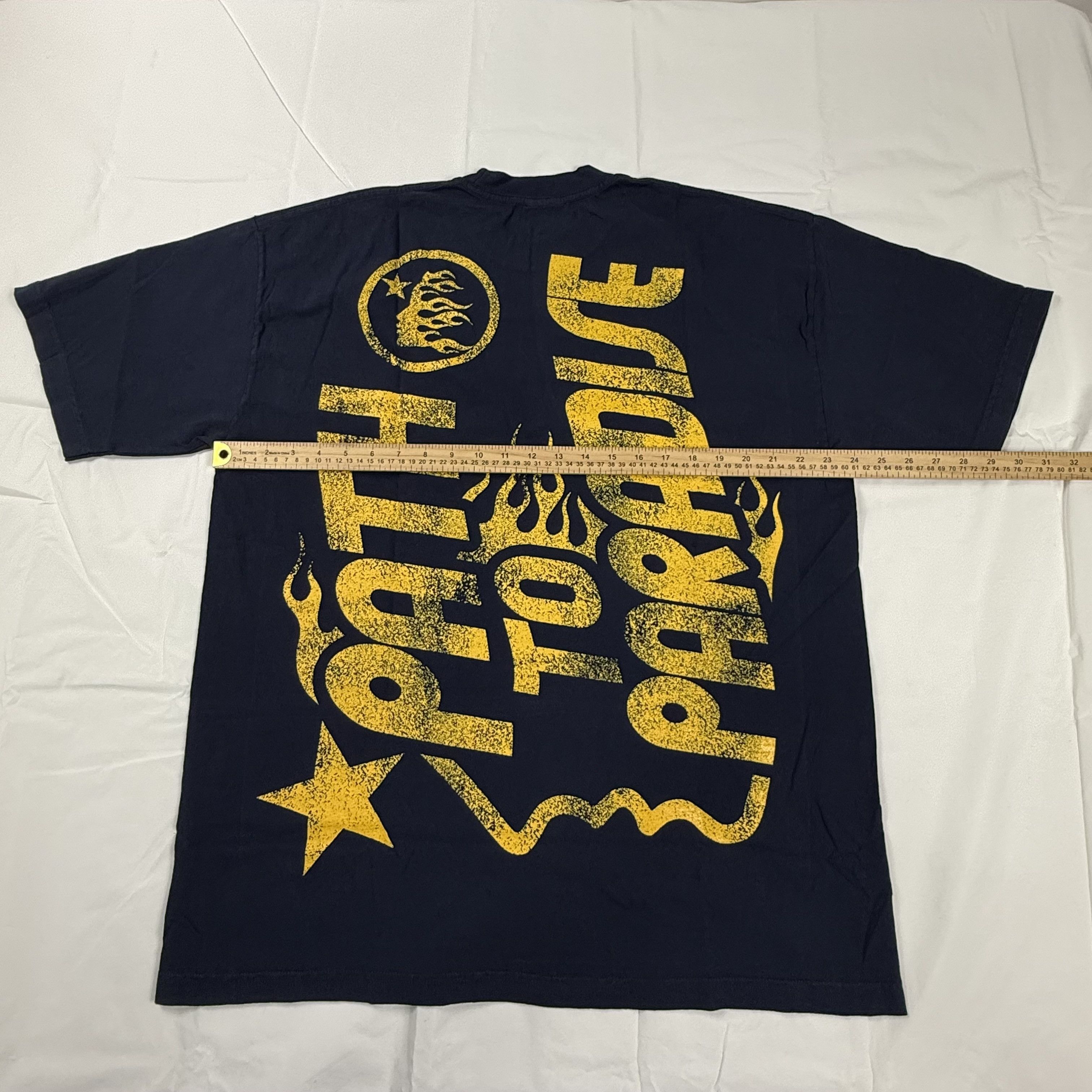 HELLSTAR Hellstar Path To Paradise T-Shirt Navy Yellow XL Size US XL / EU 56 / 4 - 4 Thumbnail