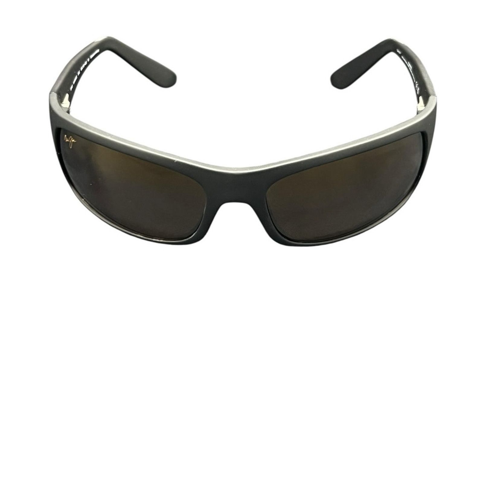 Maui Jim Pe'ahi Polarized Wrap Sunglasses Matte Black