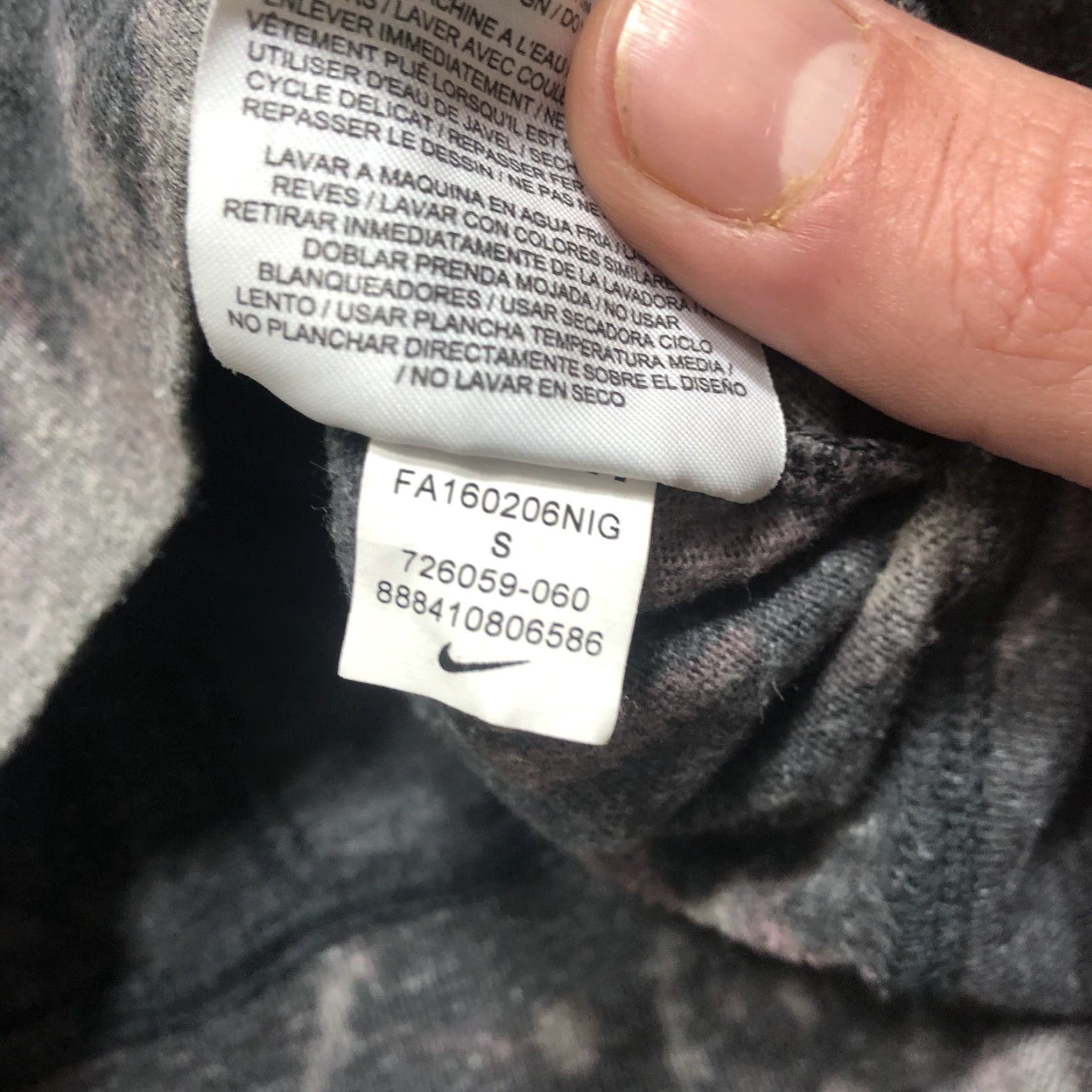 Nike Nike Womens S Hooded T-Shirt Hoodie Gray Acid Wash Tie Dye 1 Of 1 Custom Size S / US 4 / IT 40 - 6 Thumbnail