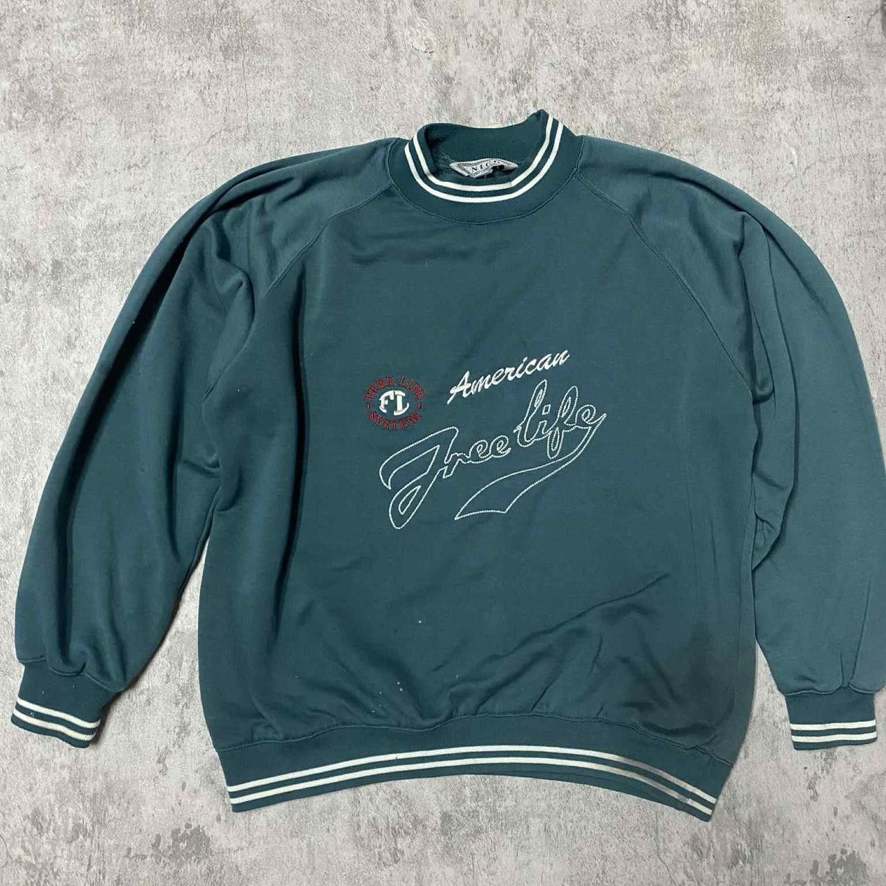 Other Green and white vintage American Free Life sweatshirt Size US L / EU 52-54 / 3 - 1 Thumbnail