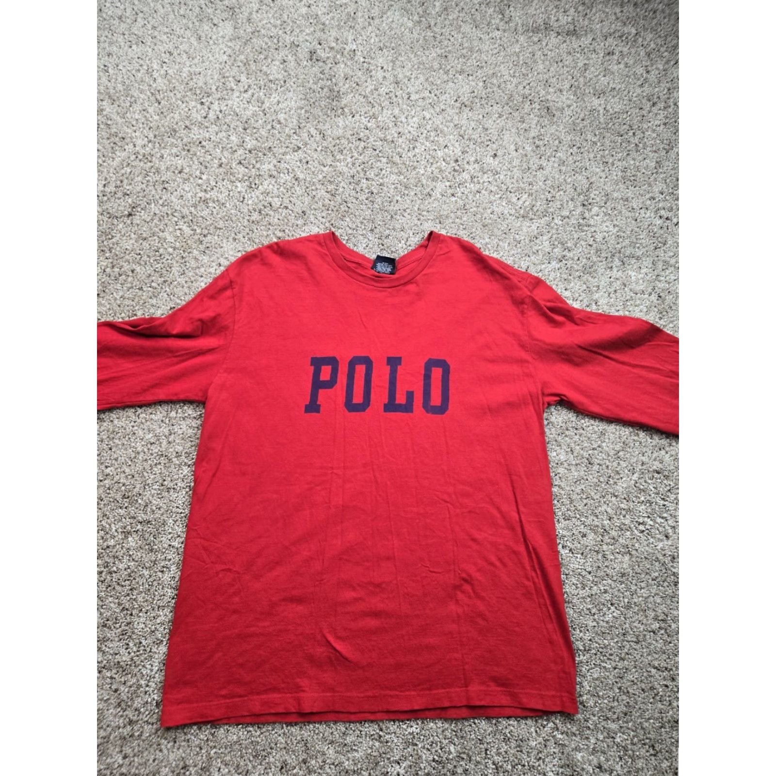 Vintage VINTAGE Polo Sport Shirt Mens M Red 90s USA Crew Neck Long Sleeve T-Shirt Logo Cotton Polo Sport Size US M / EU 48-50 / 2 - 3 Thumbnail
