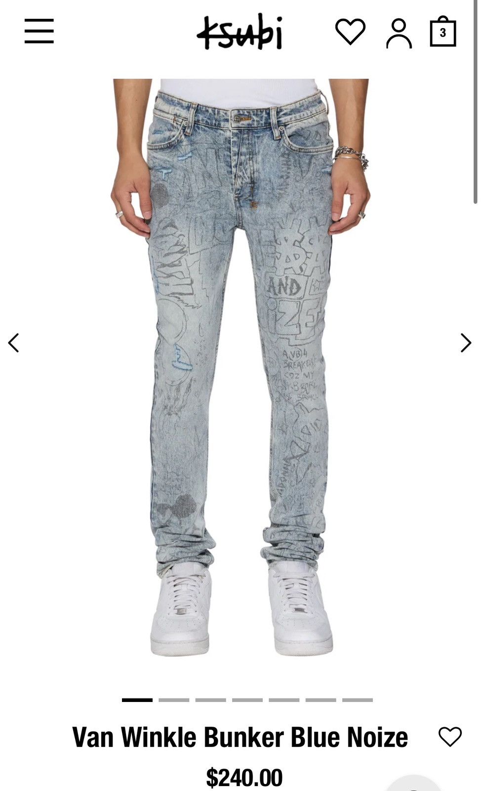 Ksubi Van Winkle Bunker Blue Noize Size US 32 / EU 48 - 12 Thumbnail