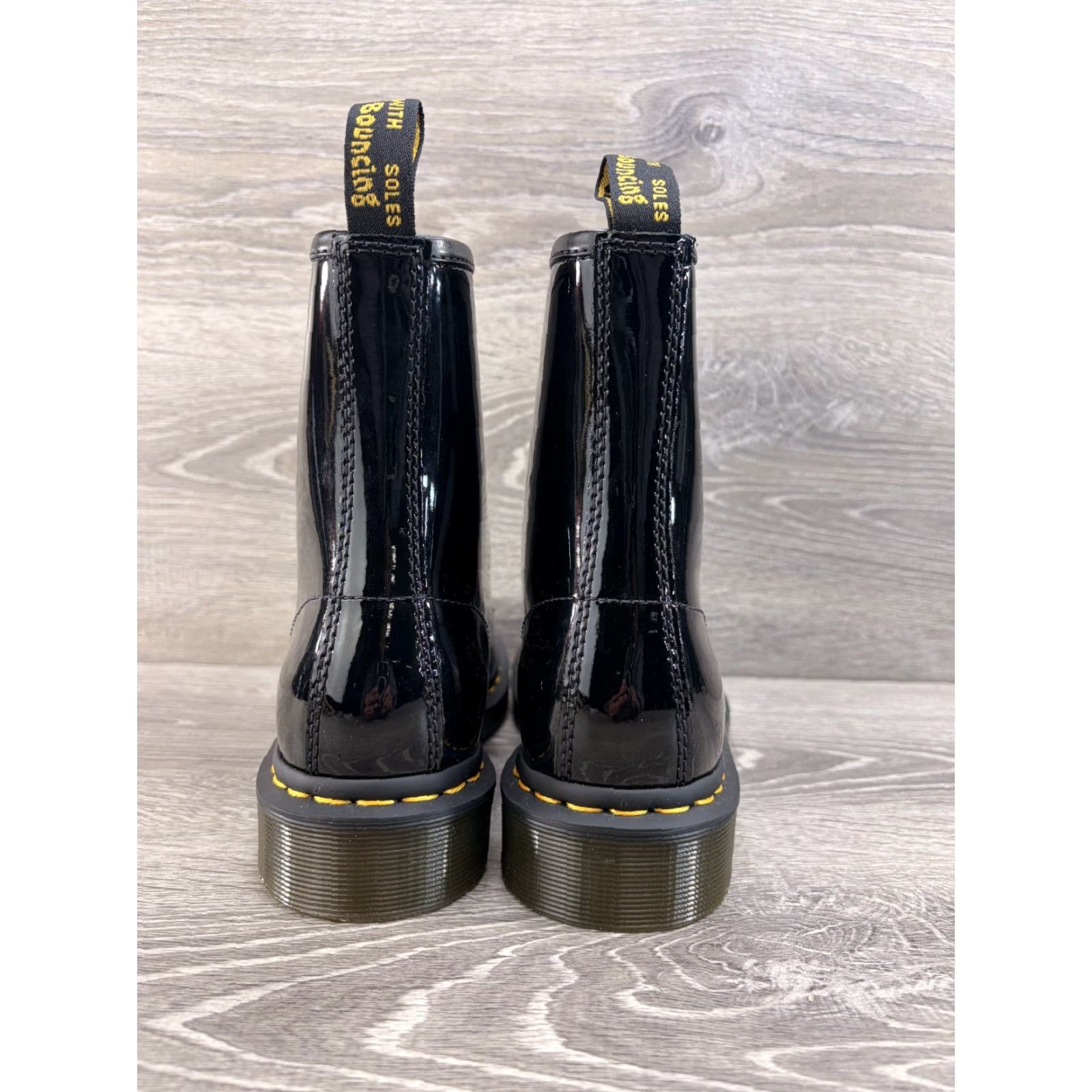 Dr. Martens Dr. Martens 1460 Boots Womens 7 Black Patent Leather Combat Lace Up UK 5 EU 38 - 11821 Size US 5 / IT 35 - 4 Thumbnail