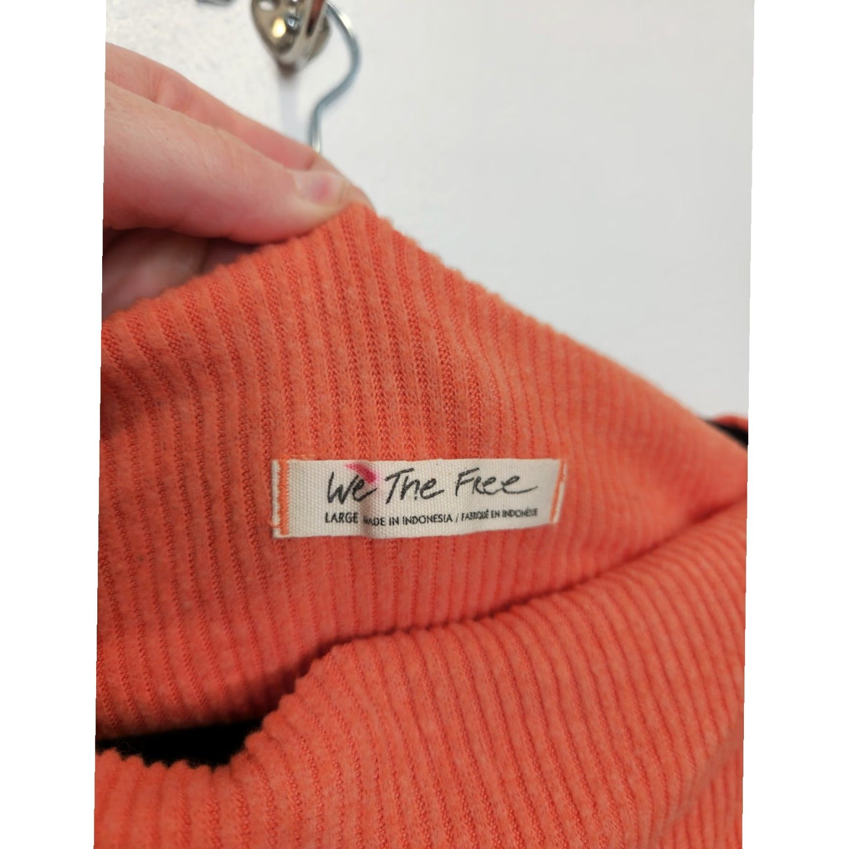 Vintage We the Free Orange Oversized Boho Long Sleeve Sweater Sweatshirt Large Womens Size L / US 10 / IT 46 - 4 Thumbnail