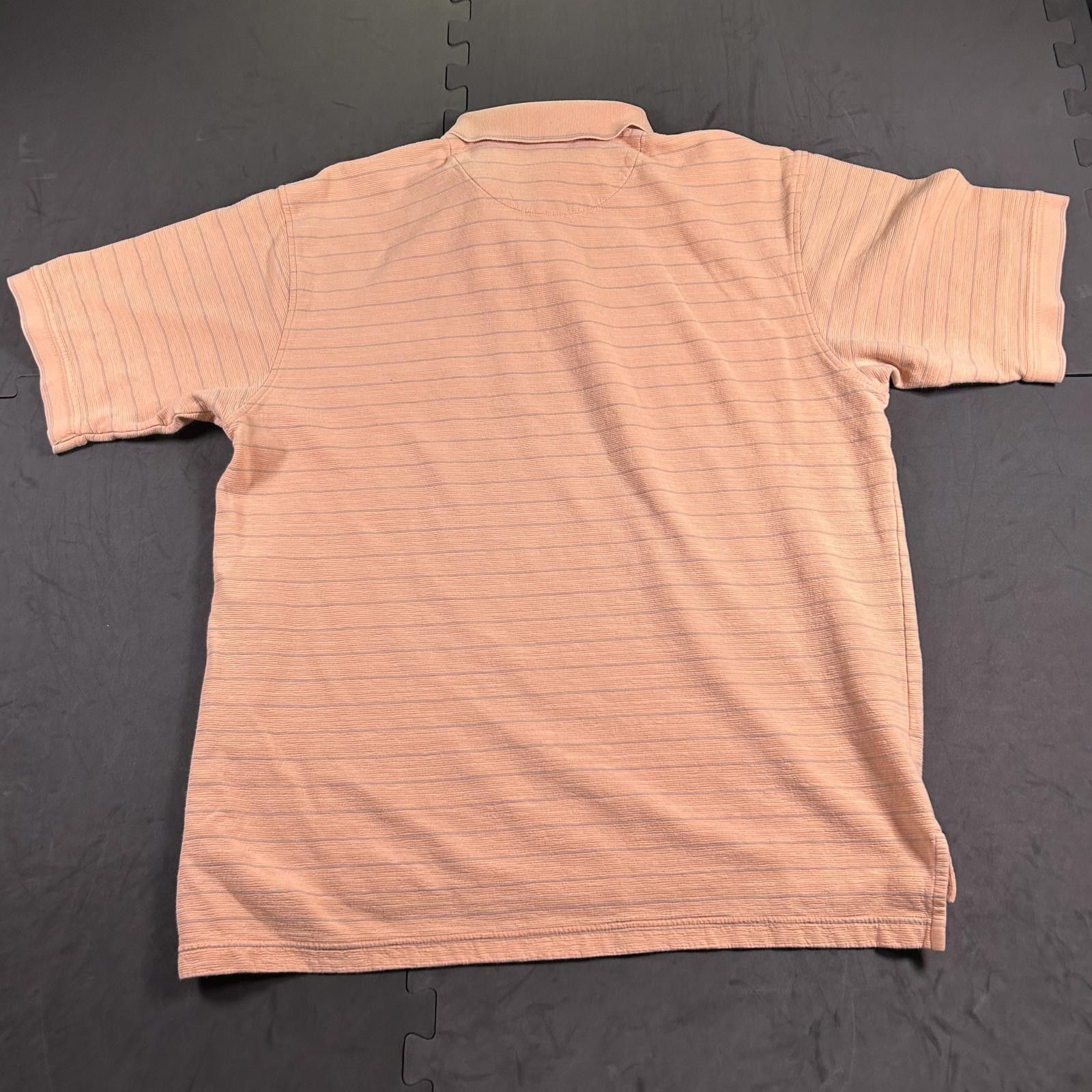Other Men's Peach Striped Polo Shirt Geoffrey Beene XXL Size US XXL / EU 58 / 5 - 4 Thumbnail