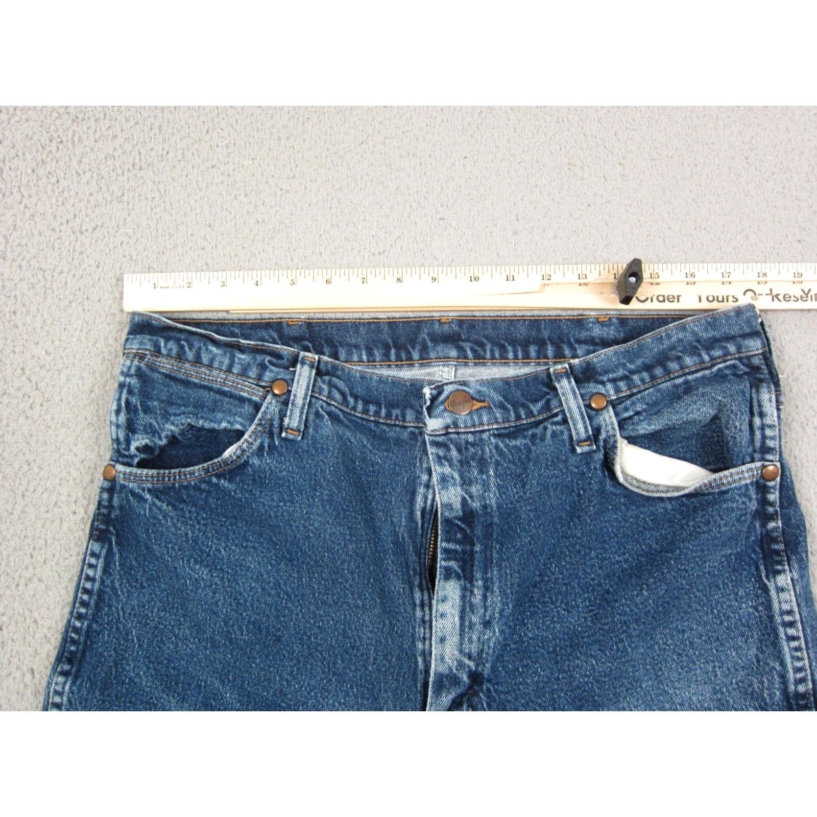Wrangler Wrangler Jeans Wrangler 937 Slim Fit Jeans Cowboy Cut Western 38 x 32 Mens Blue Denim 5-Pocket Vintage Wrangler Cowboy Cut Mens Jeans Size US 38 / EU 54 - 5 Thumbnail