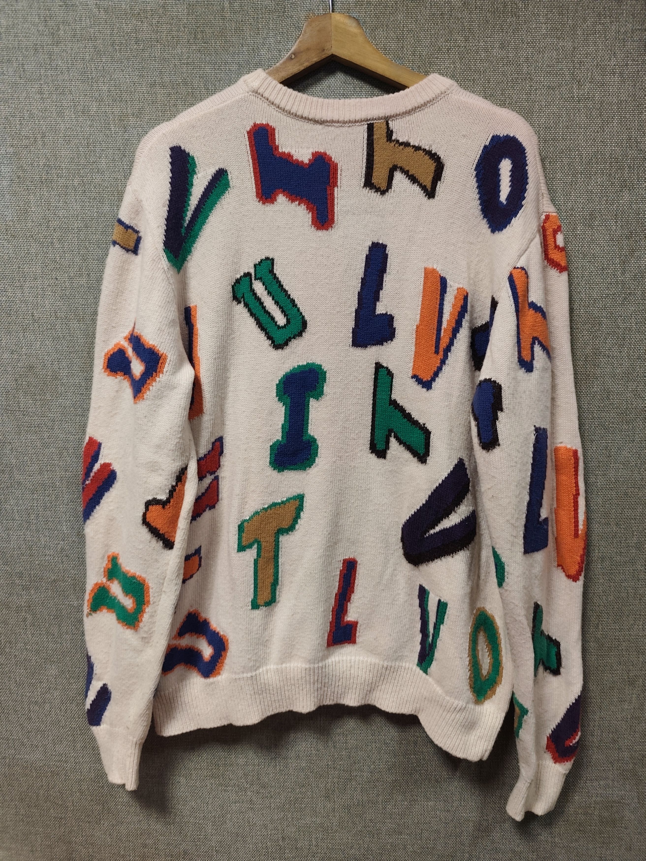 Louis Vuitton × NBA Louis Vuitton x NBA Virgil Abloh Letters Knit Sweater Size US M / EU 48-50 / 2 - 2 Thumbnail