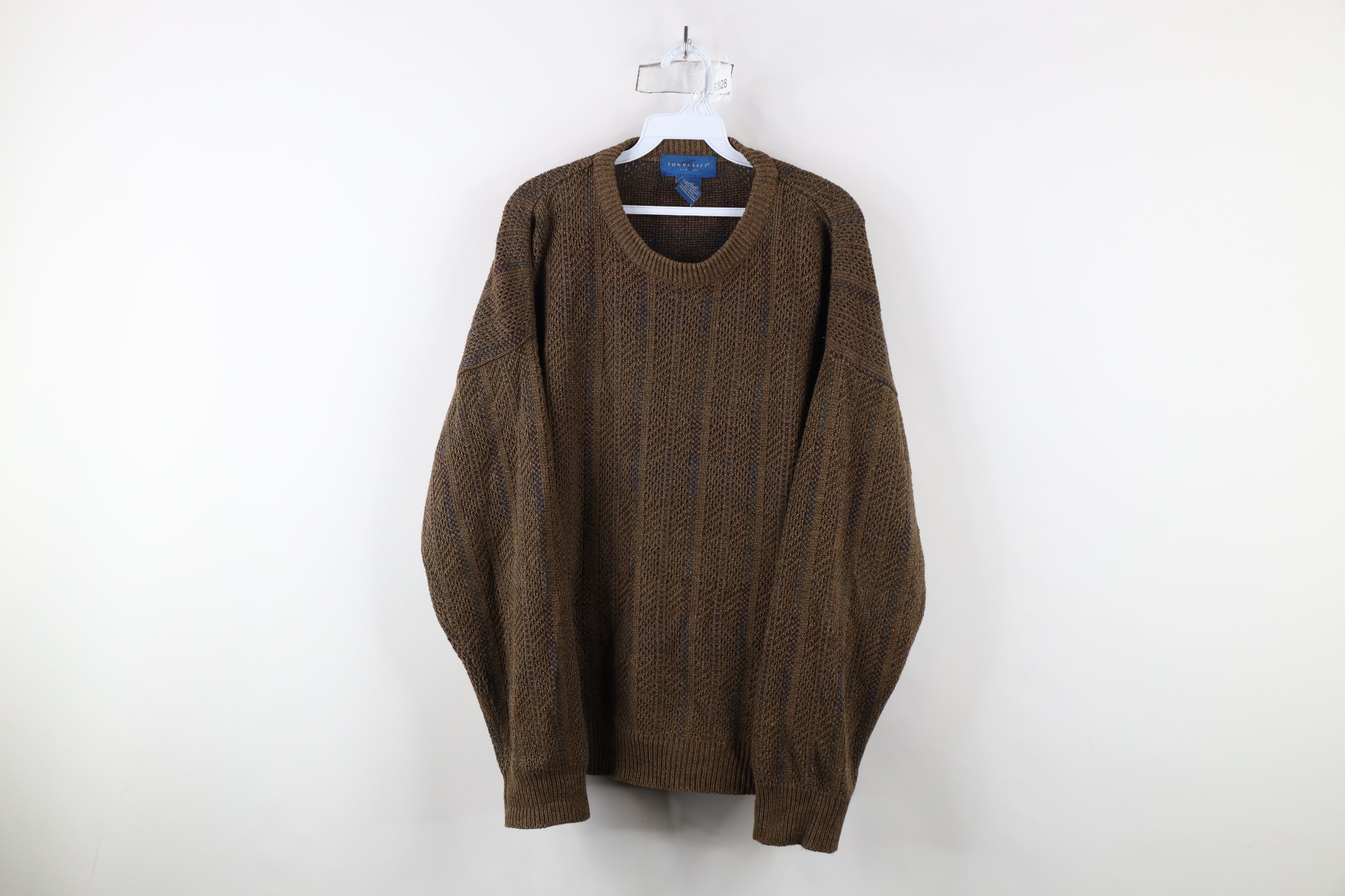 Vintage Vintage 90s Streetwear Striped Ribbed Knit Crewneck Sweater Size US XL / EU 56 / 4 - 1 Thumbnail