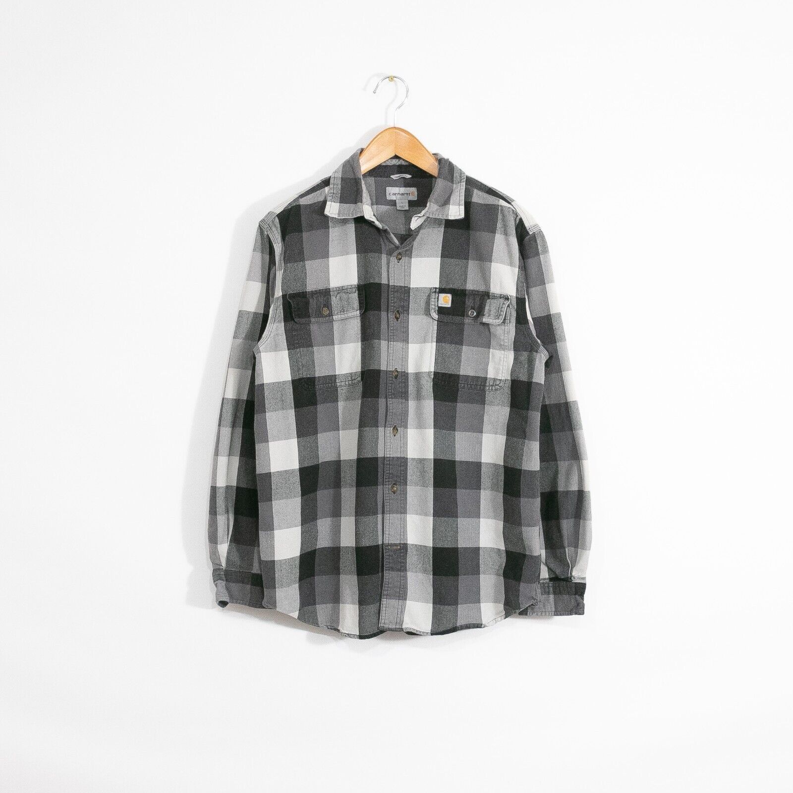 Carhartt Carhartt Plaid Button Up Shirt Large Black Gray Long Sleeve Size US L / EU 52-54 / 3 - 1 Thumbnail