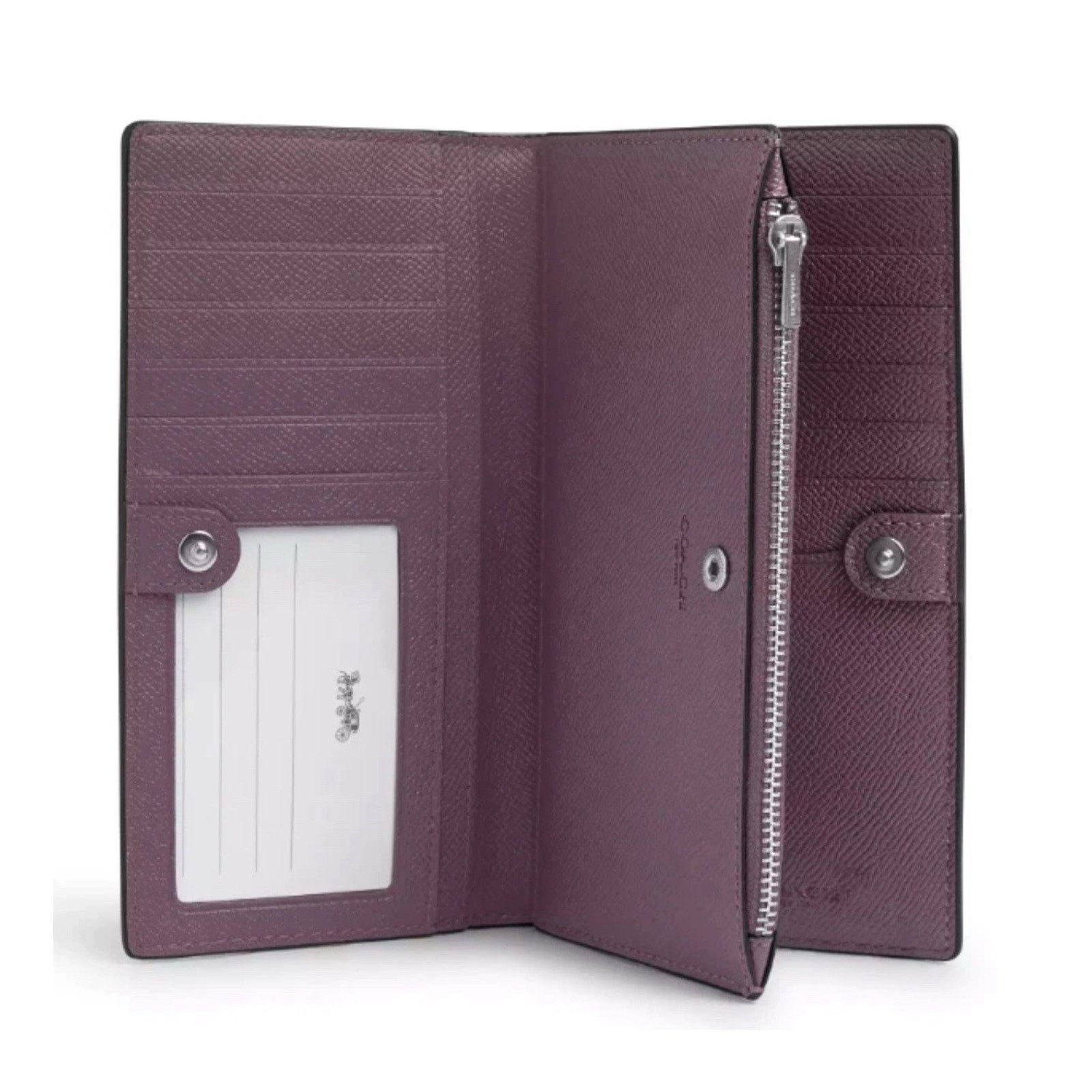Coach NWT Coach Slim Zip Wallet CK444 Lilac Purple Leather Size ONE SIZE - 7 Thumbnail