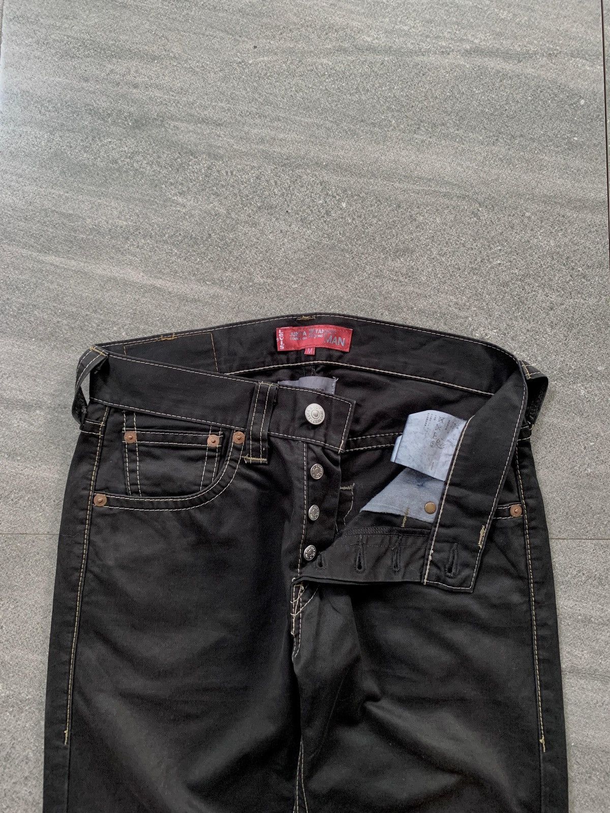 Junya Watanabe × Levi's FREE TAX! Contrast Stitching Straight Denim Jeans Size US 31 - 4 Thumbnail