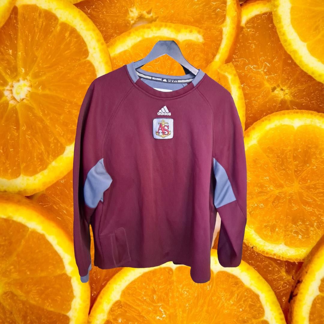 Adidas Adidas Maroon and Gray Sweatshirt with AS Logo in Middle Siz Size US XL / EU 56 / 4 - 1 Thumbnail