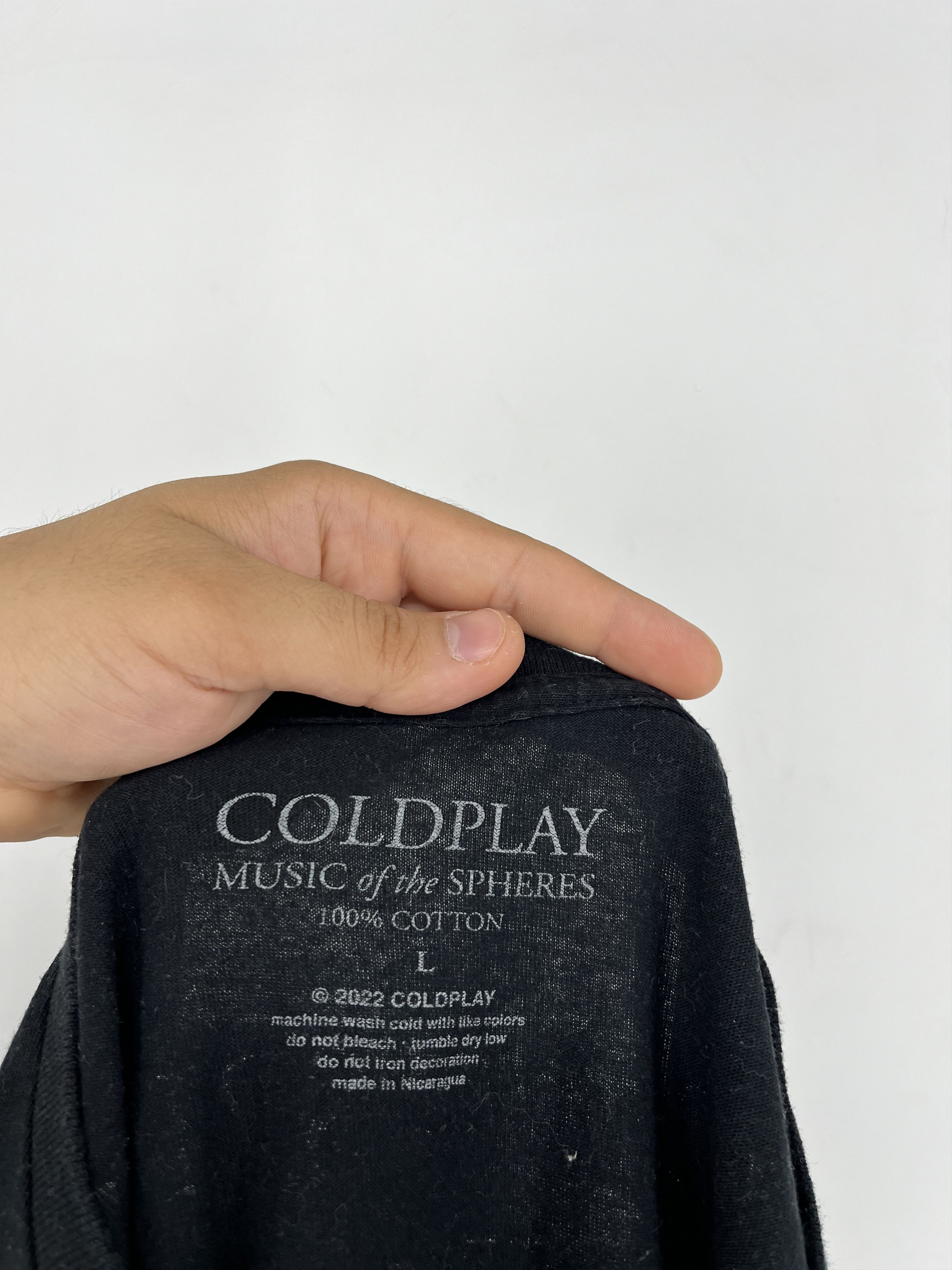 Band Tees × Vintage Vintage Y2K Coldplay MUSIC of the SPHERES World Tour 2022 Size US L / EU 52-54 / 3 - 11 Thumbnail