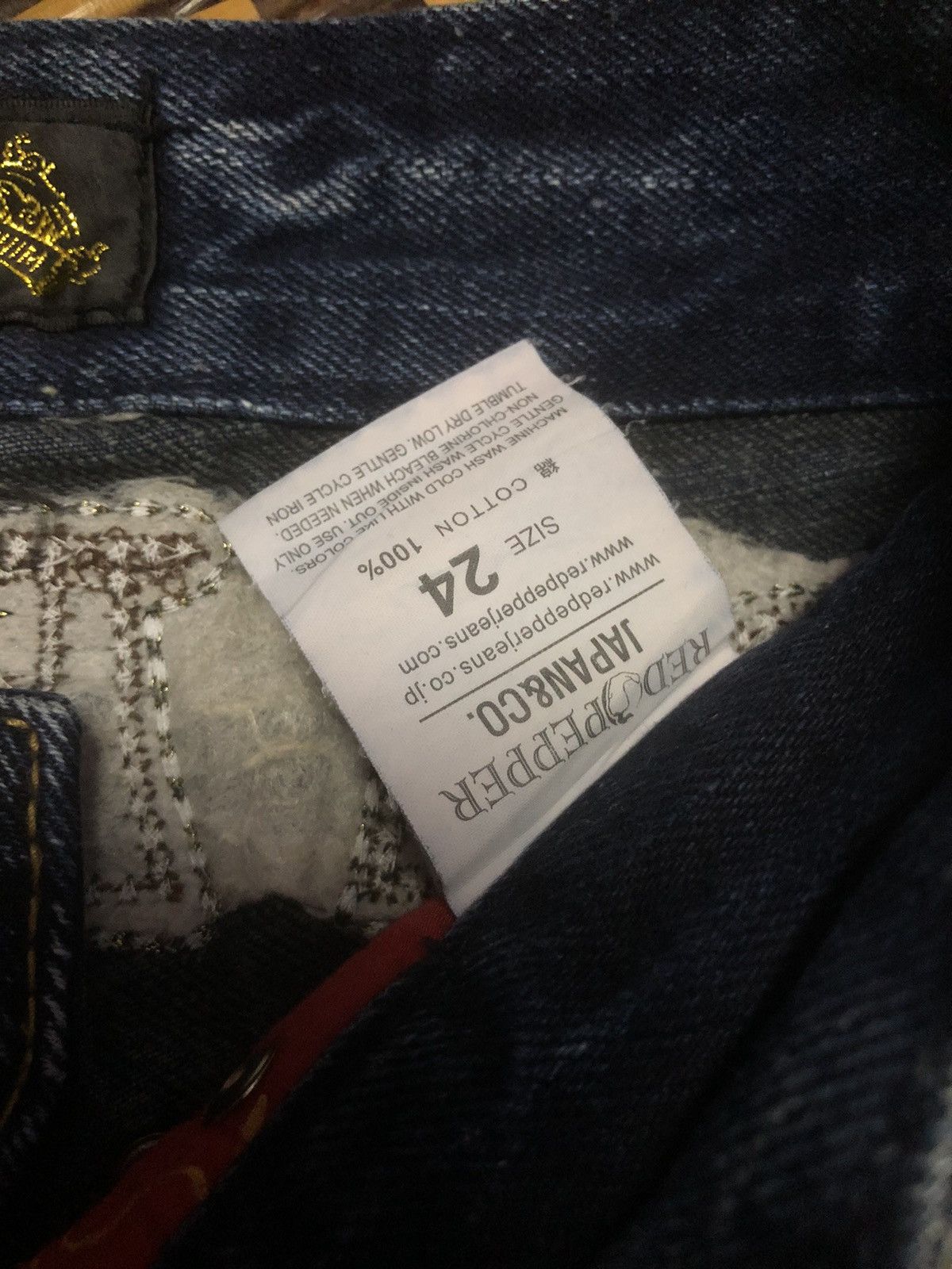 Hysteric Glamour VINTAGE RED PEPPER DENIM JEANS DESIGN UNISEX Size 28" / US 6 / IT 42 - 22 Thumbnail