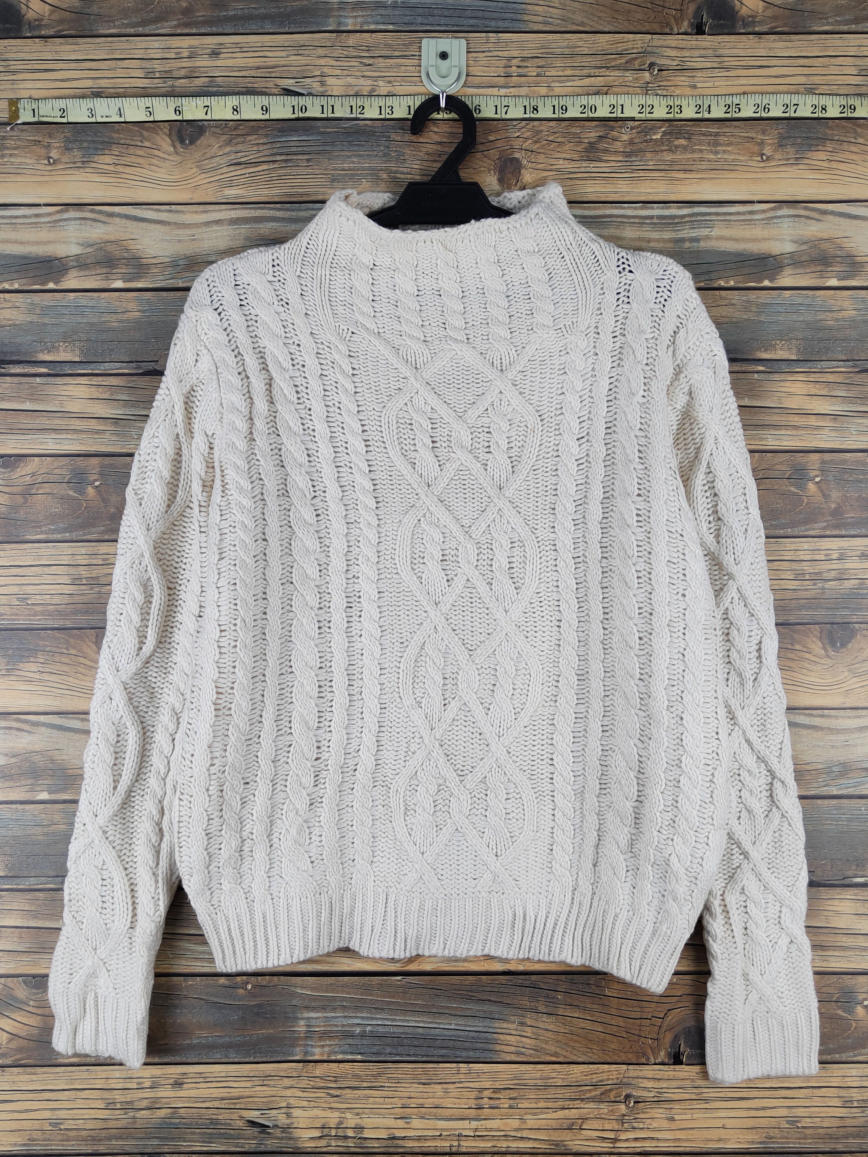 Aran Isles Knitwear Japan vintage Cream cable Knitwear Sweatshirts #W1183 Size M / US 6-8 / IT 42-44 - 1 Thumbnail