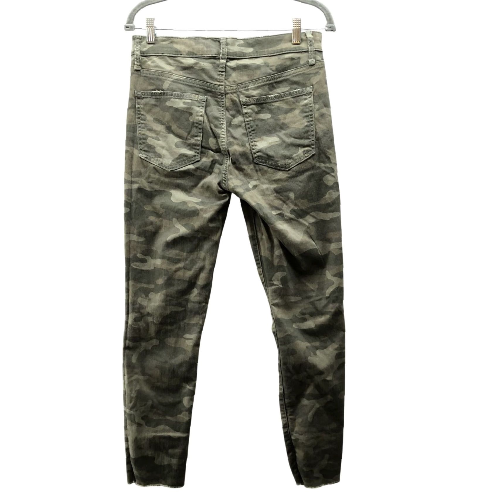 Gap VINTAGE Gap True Skinny Camo Print Jeans Womens 8 / 29 Army Green Ankle High Rise Size 30" / US 8 / IT 44 - 2 Thumbnail